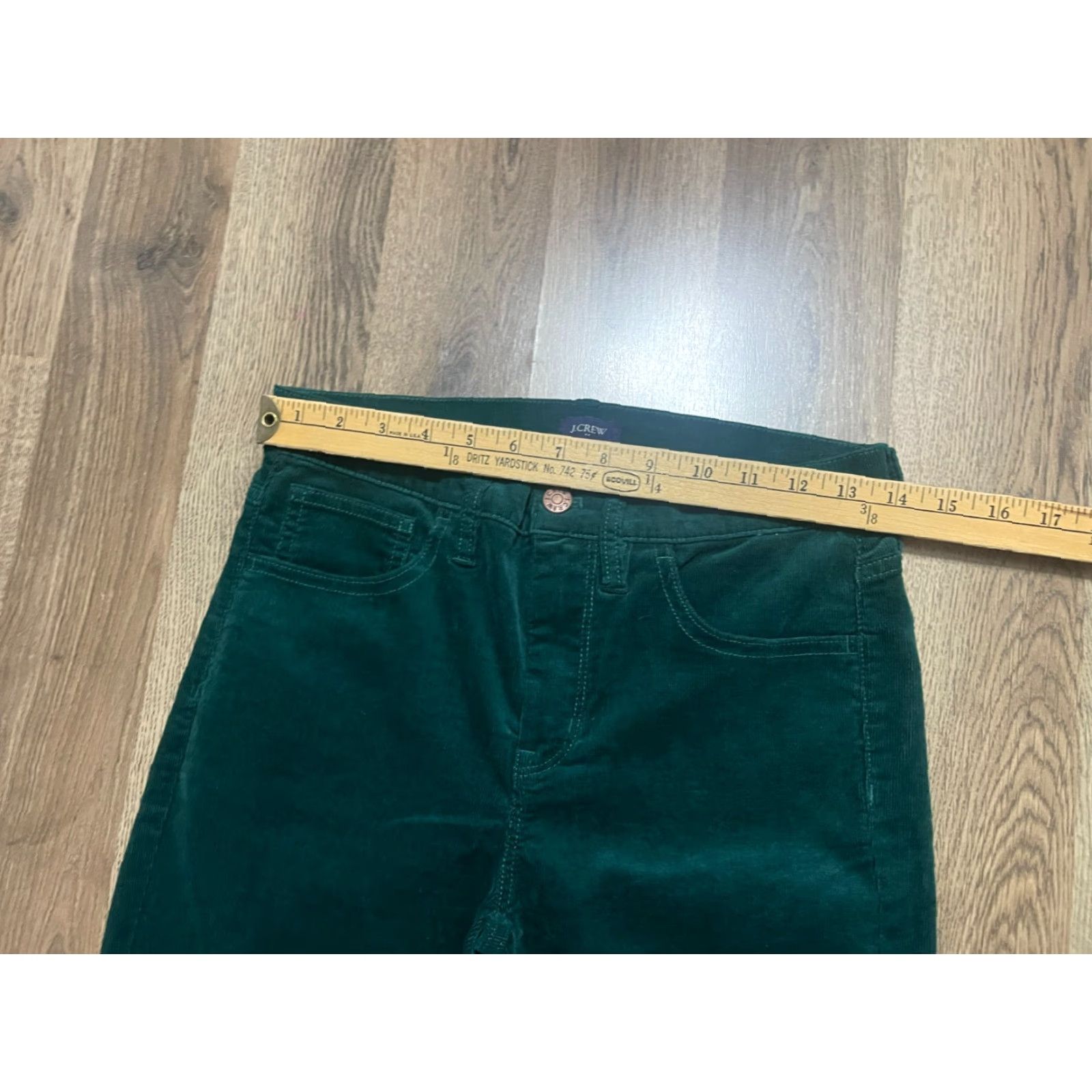J.Crew J.CREW Pants Women Velvet Green Skinny Jeans 27 Regular Inseam 27.5 in 27 Waist 28 in - Size 27 Velvet Jeans Womens Green Skinny 27.5 in Inseam Size 27" / US 4 / IT 40 - 7 Thumbnail