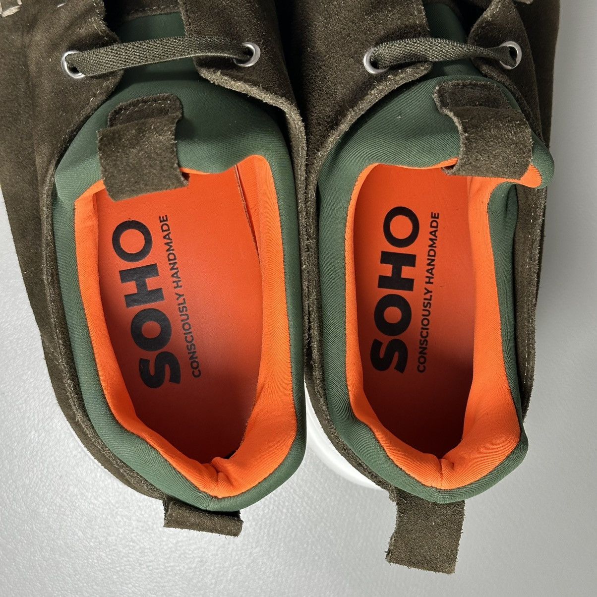 Other Reinhard Frans SOHO Olive Green Suede Low Top Sneakers Size US 11 / EU 44 - 8 Thumbnail