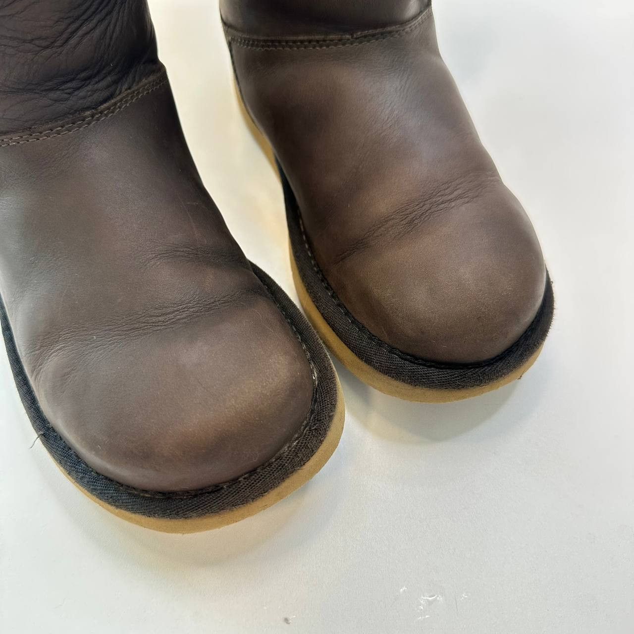 Ugg UGG Australia Upside Brown Leather Tall Winter Boots Size 6 Size US 6 / IT 36 - 10 Thumbnail