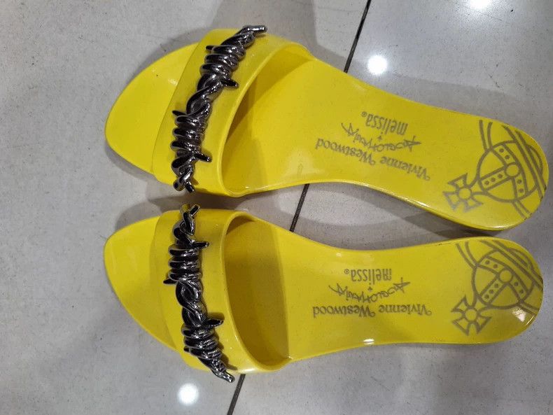 Vivienne Westwood vivienne westwood Fluorescent yellow slippers Size US 12 / IT 42 - 1 Thumbnail
