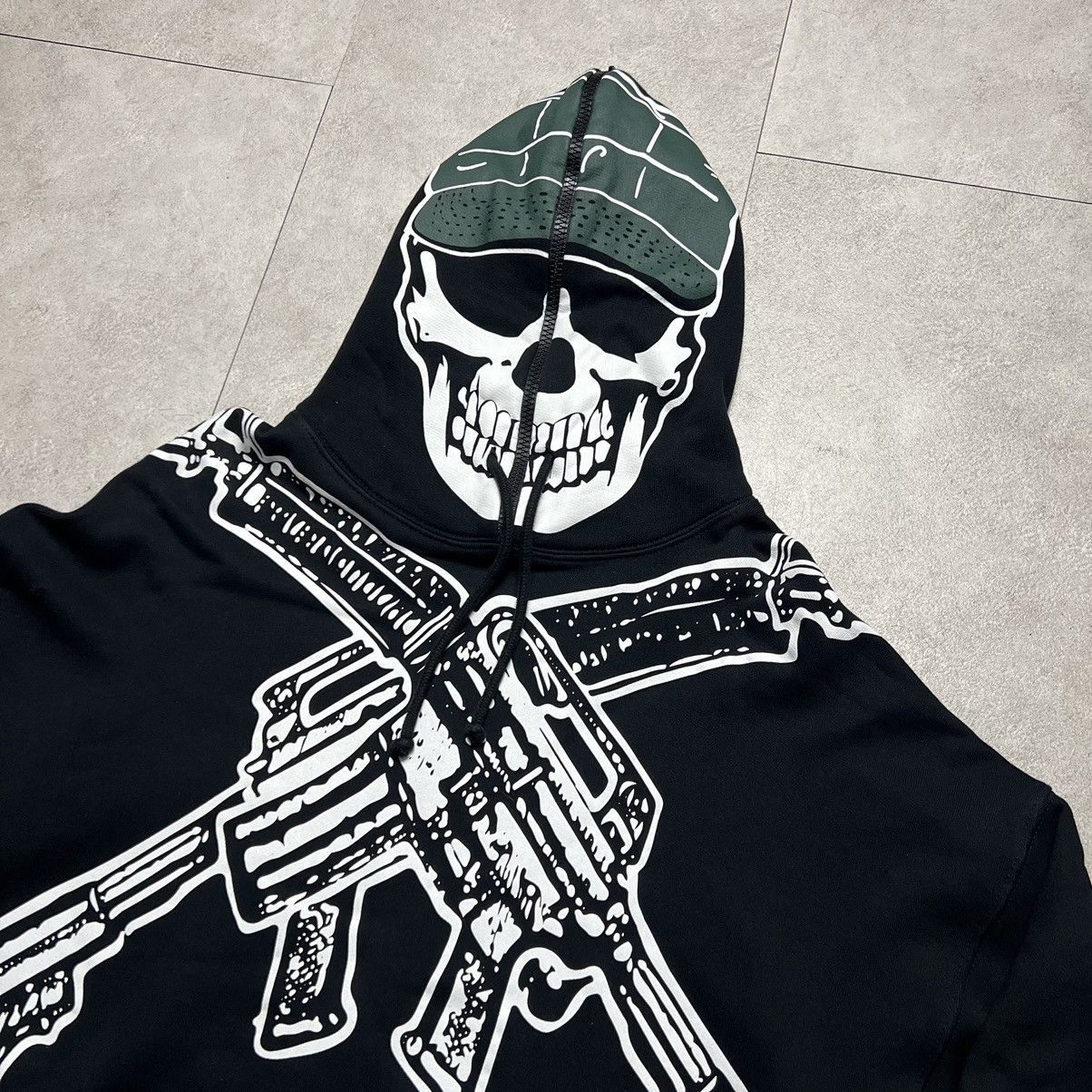Vetements Marine Infantry Army Skull Gun Mask hoodie S/S 19