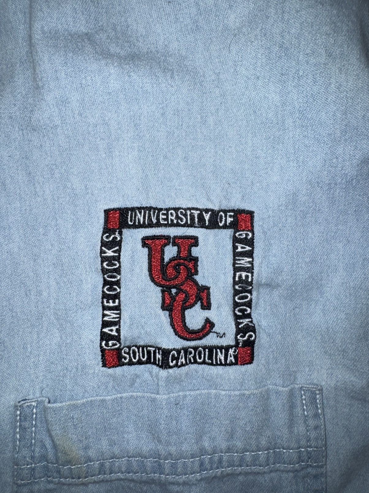 Vintage University of South Carolina Denim Shirt Size US XL / EU 56 / 4 - 3 Thumbnail