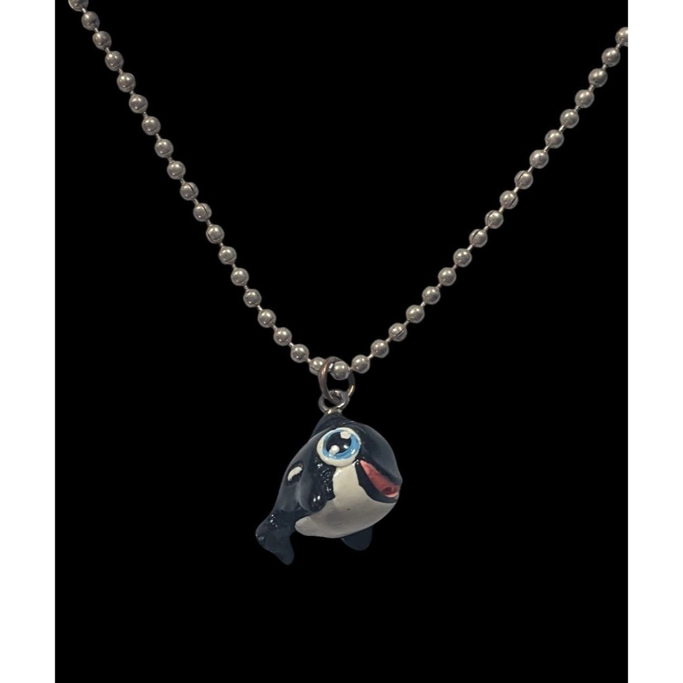 Other Ocean Themed Baby Orca Whale Pendant Necklace Size ONE SIZE - 1 Thumbnail