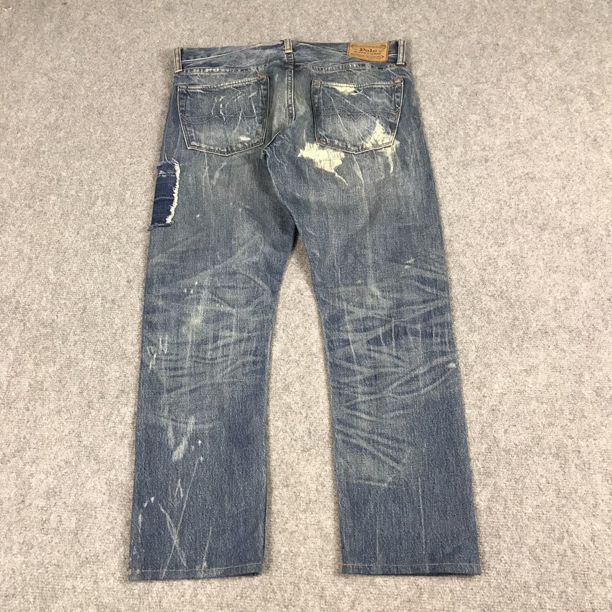 Japanese Brand × Polo Ralph Lauren POLO RALPH LAUREN PATCHWORK DISTRESSED DENIM PANTS Size US 31 - 10 Thumbnail