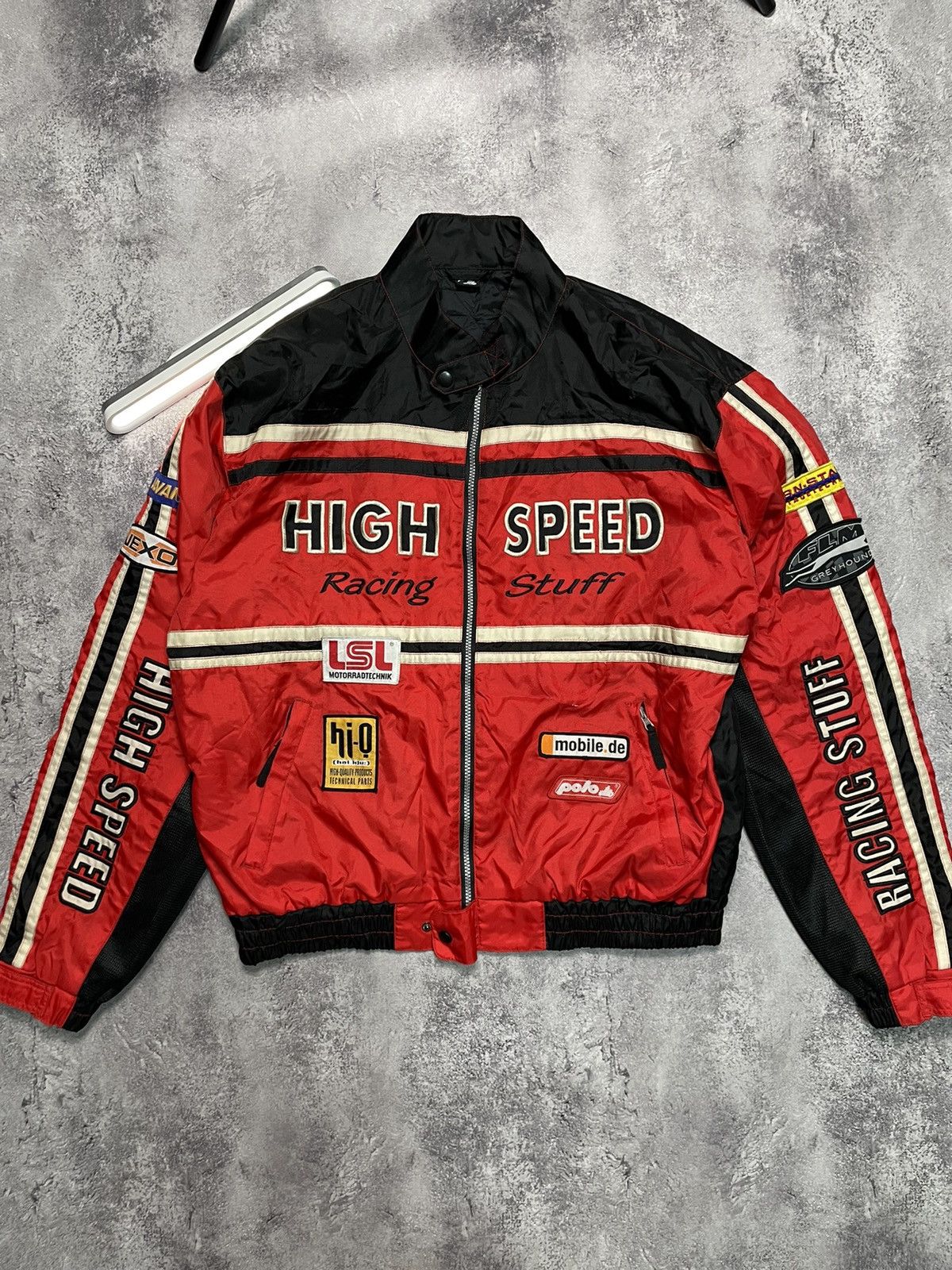 NASCAR Vtg Y2K High Speed Racing Bomber Jkt Archive Moto Size US XL / EU 56 / 4 - 2 Thumbnail