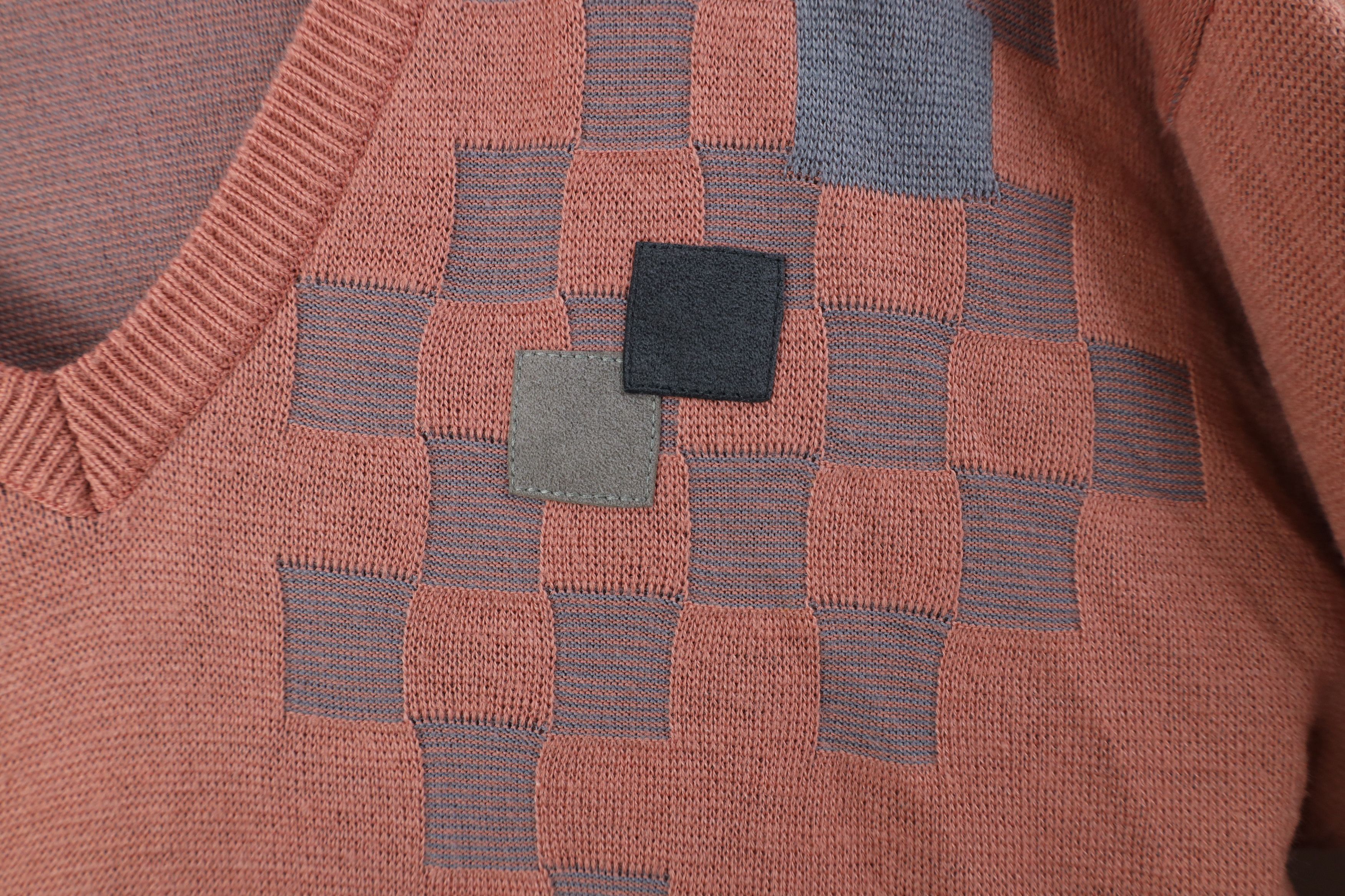 Vintage Vintage 90s Streetwear Wool Blend Knit V-Neck Sweater Pink Size US L / EU 52-54 / 3 - 8 Thumbnail