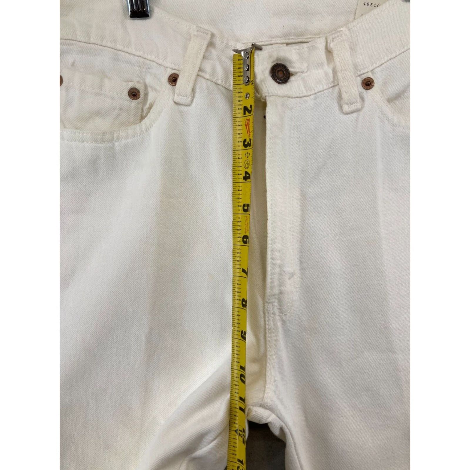 Levi's VINTAGE Levi's 512 Jeans 11 Medium White Slim Fit Tapered USA Made Womens Size 32" / US 10 / IT 46 - 4 Thumbnail