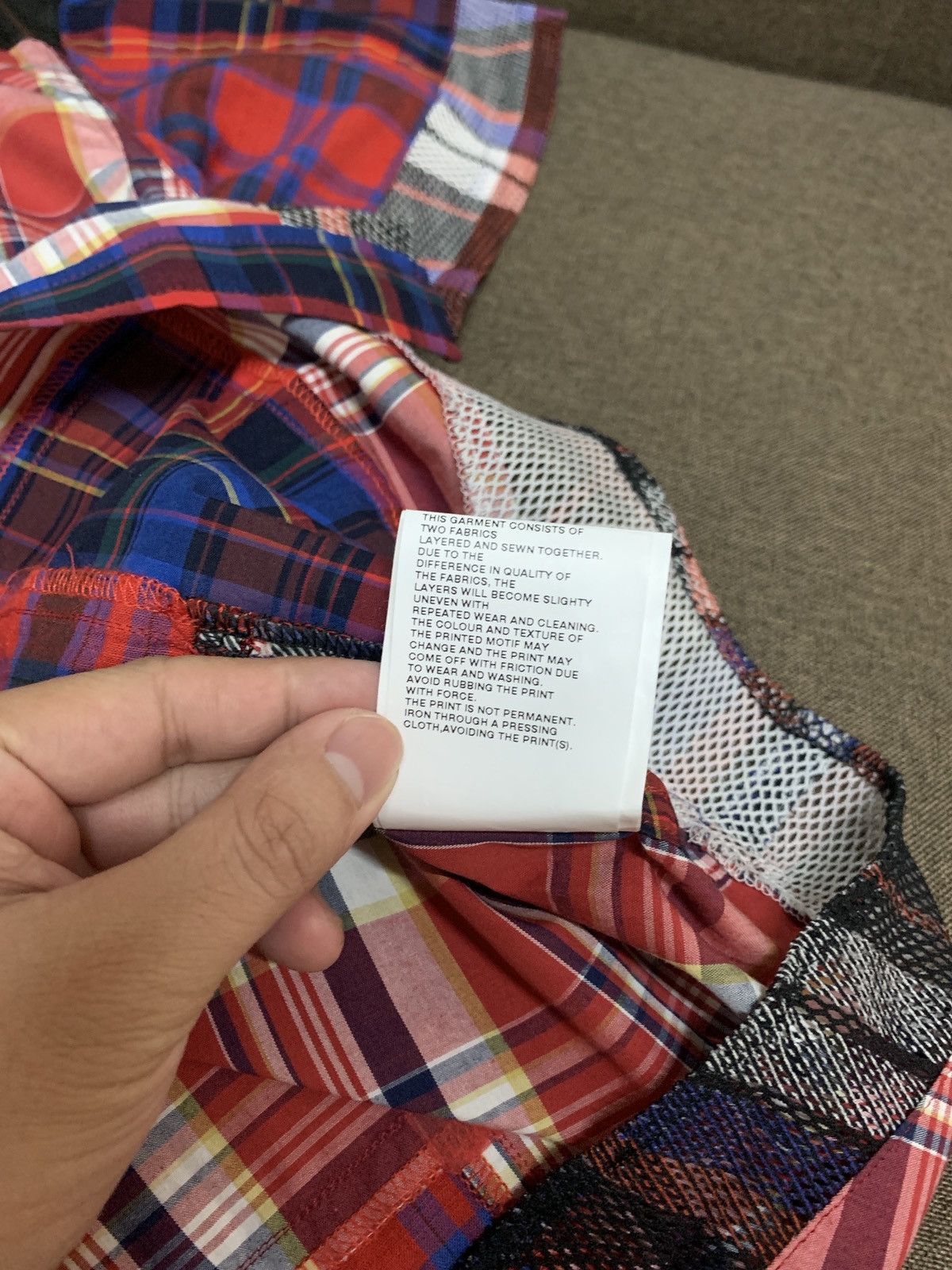 White Mountaineering White Mountaineering SS'19 Plaid Patchwork Polo Size US M / EU 48-50 / 2 - 8 Thumbnail