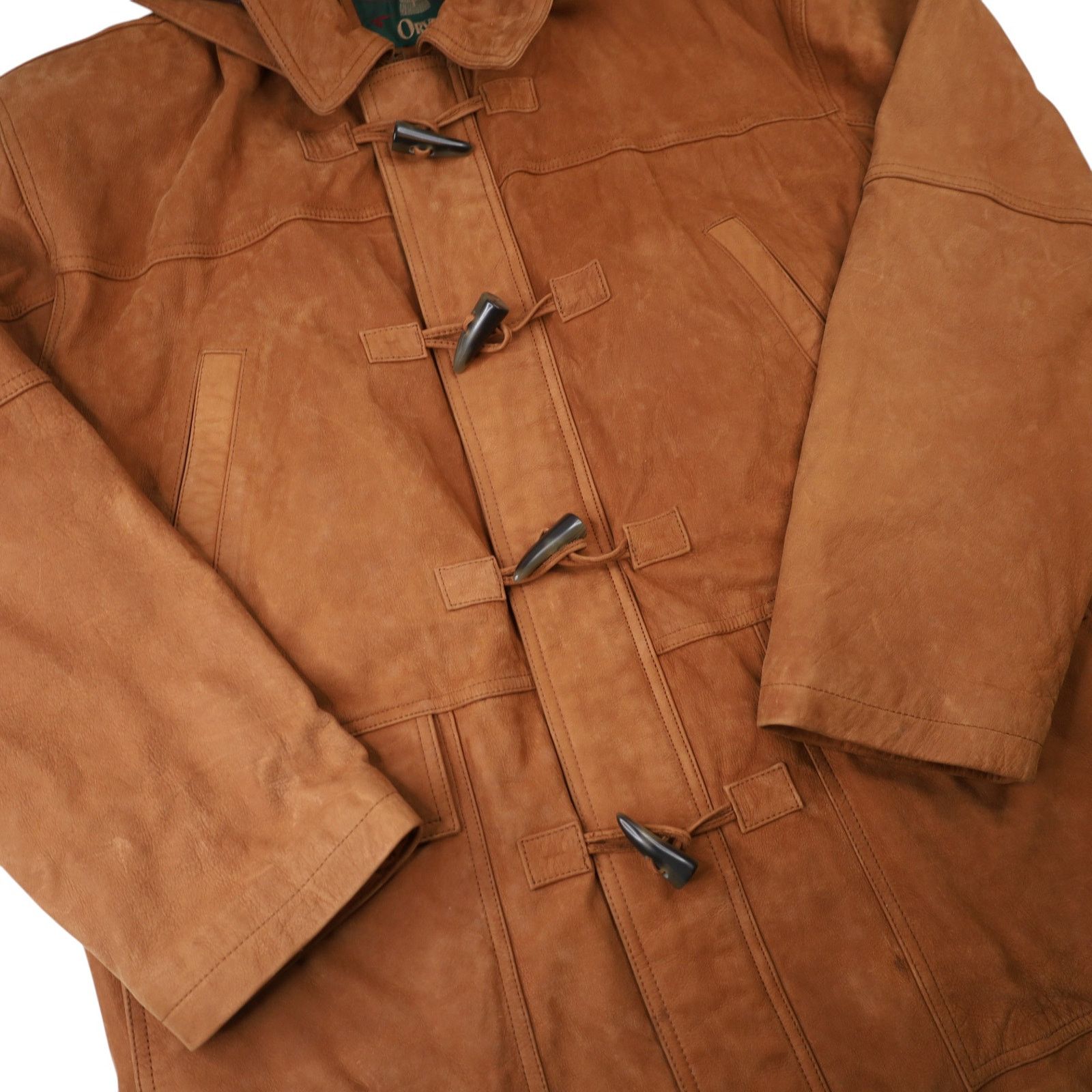 Orvis × Vintage Vintage Orvis Nubuck Leather Toggle Duffle Coat Size US L / EU 52-54 / 3 - 3 Thumbnail
