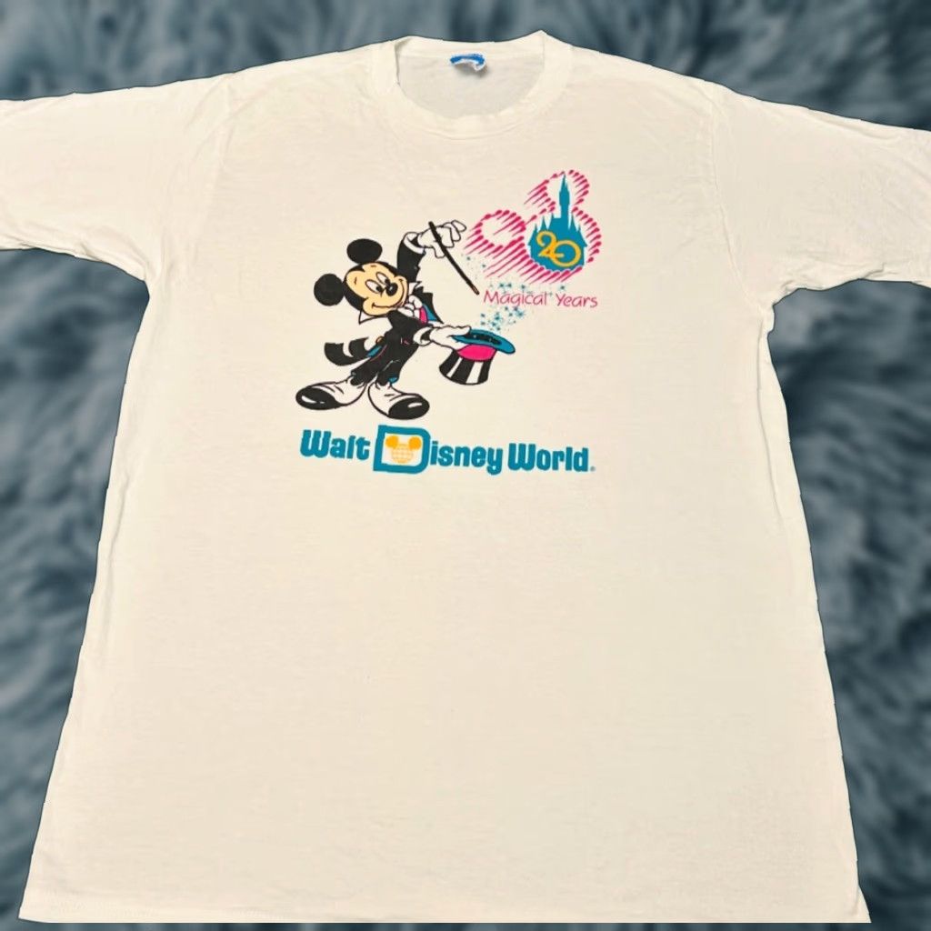 Disney VINTAGE Walt Disney World 20th Anniversary Mickey Mouse VTG Shirt XL Disney Shirt Men Short Sleeve White 90s USA Disney Size US XL / EU 56 / 4 - 1 Thumbnail