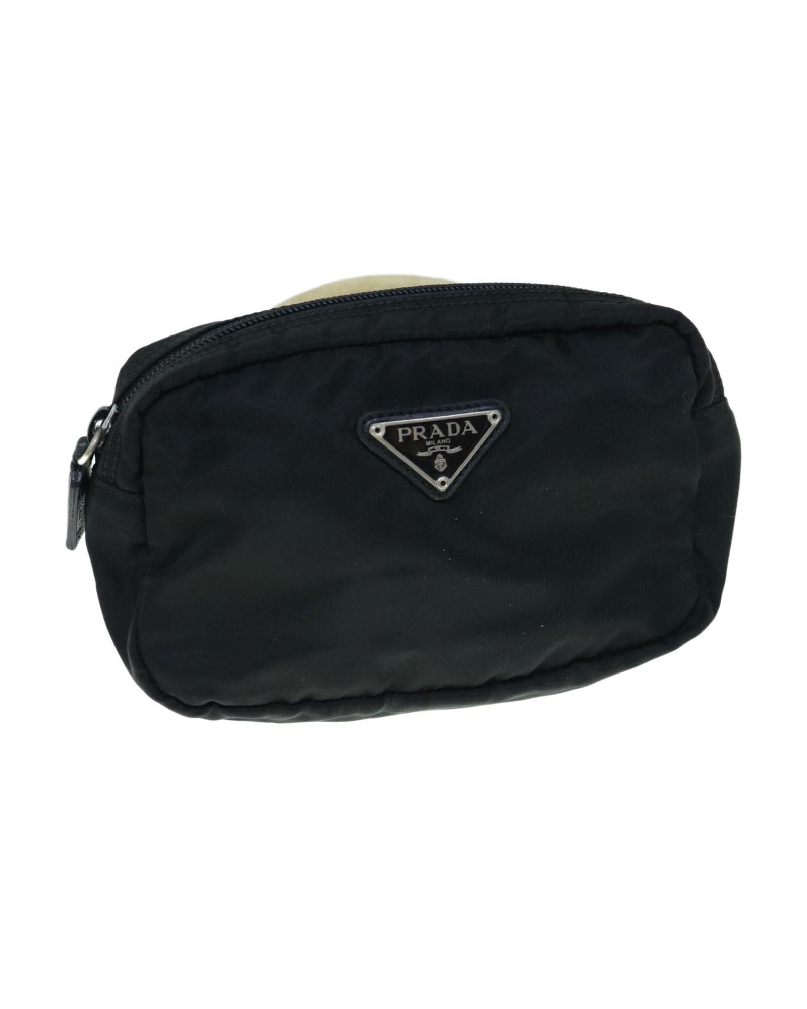 image of Prada Elegant Black Synthetic Clutch By Global Brand, Women's