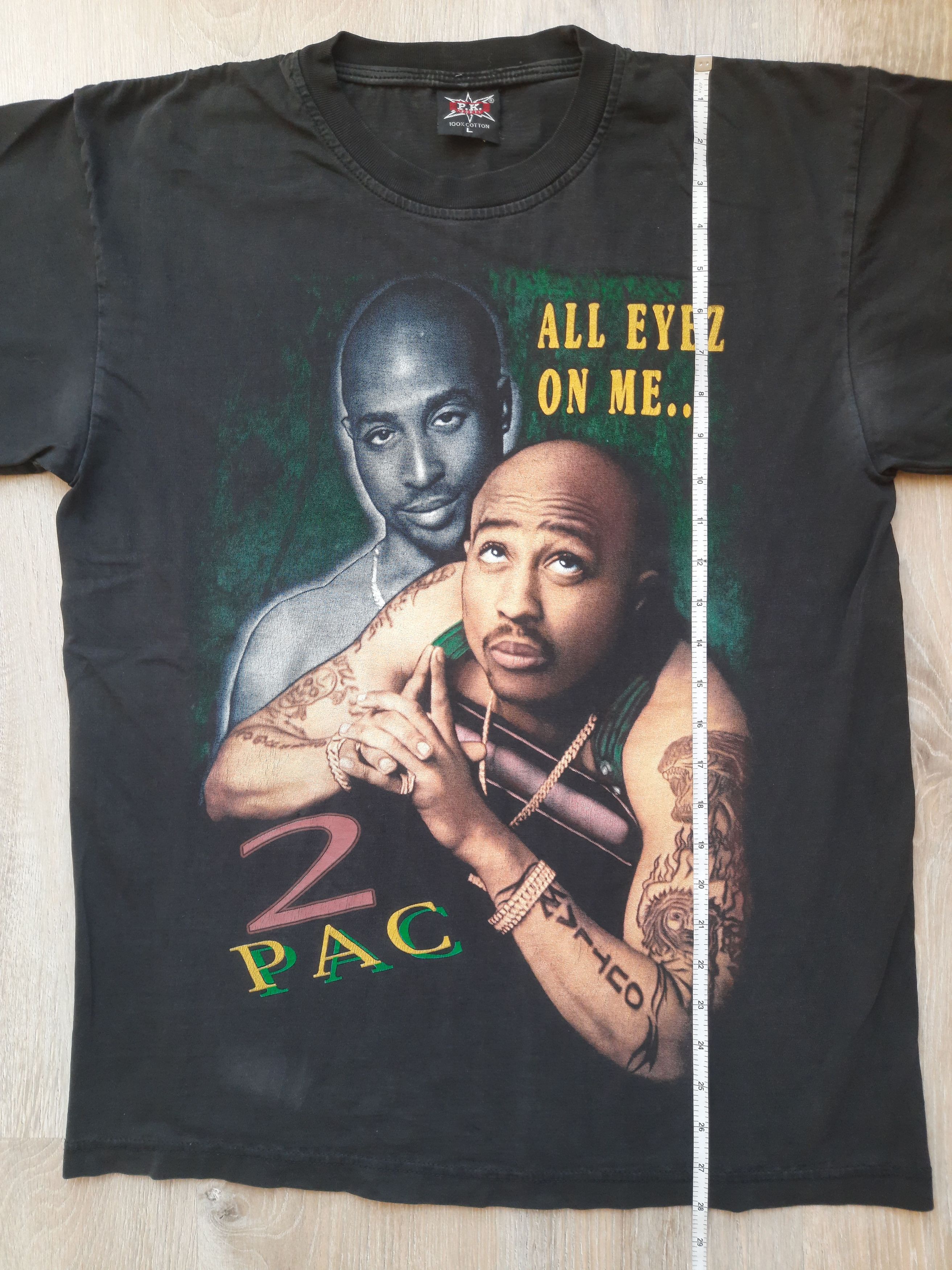 Vintage 90s Bootleg Tupac All Eyez On Me Hiphop Shirt Large