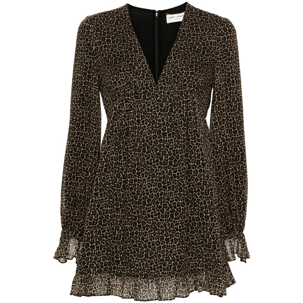 Saint Laurent Paris Saint Laurent BROWN Dresses - Day Dresses Size M / US 6-8 / IT 42-44 - 1 Thumbnail