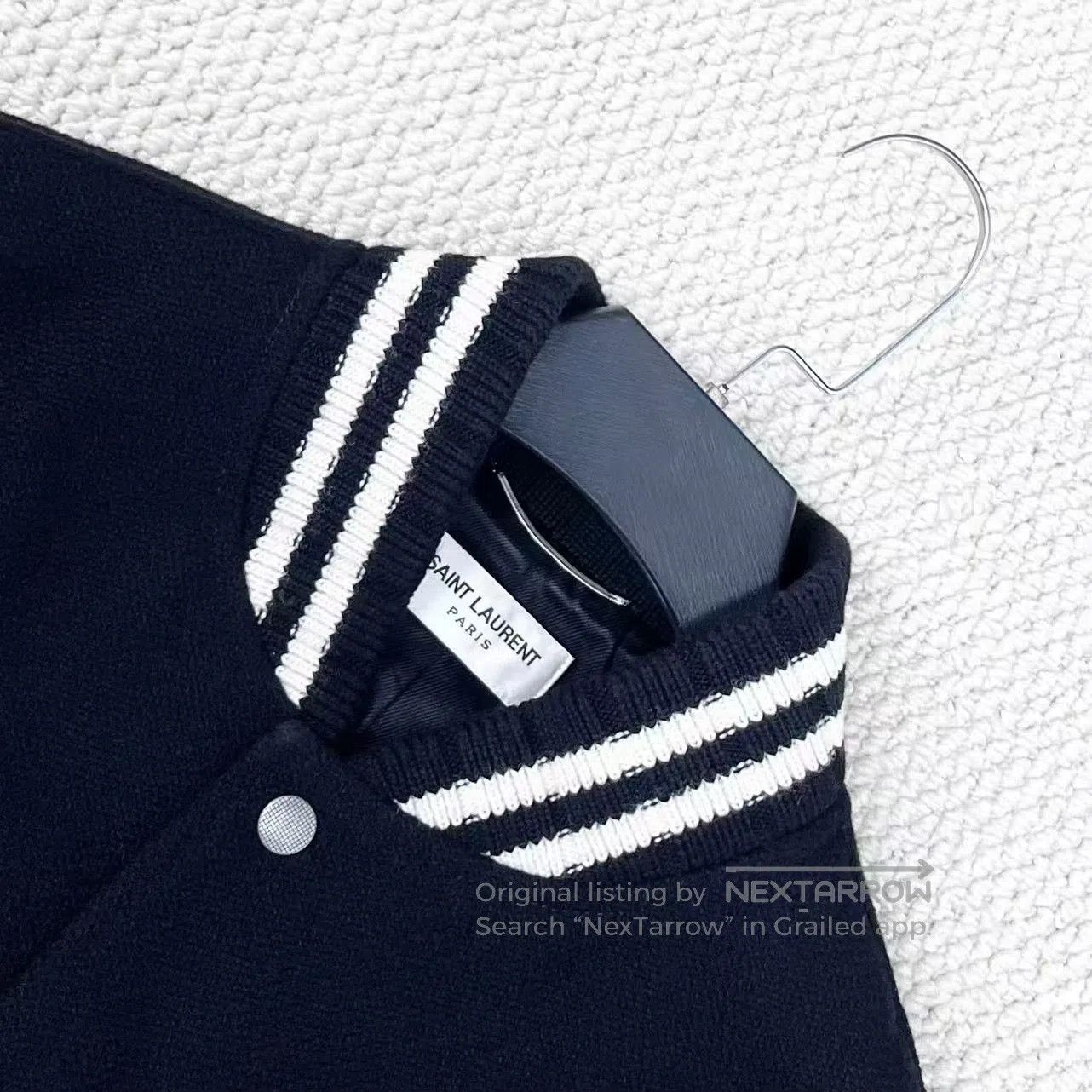 Saint Laurent Paris Saint Laurent Wool Baseball Jacket. Size US L / EU 52-54 / 3 - 3 Thumbnail