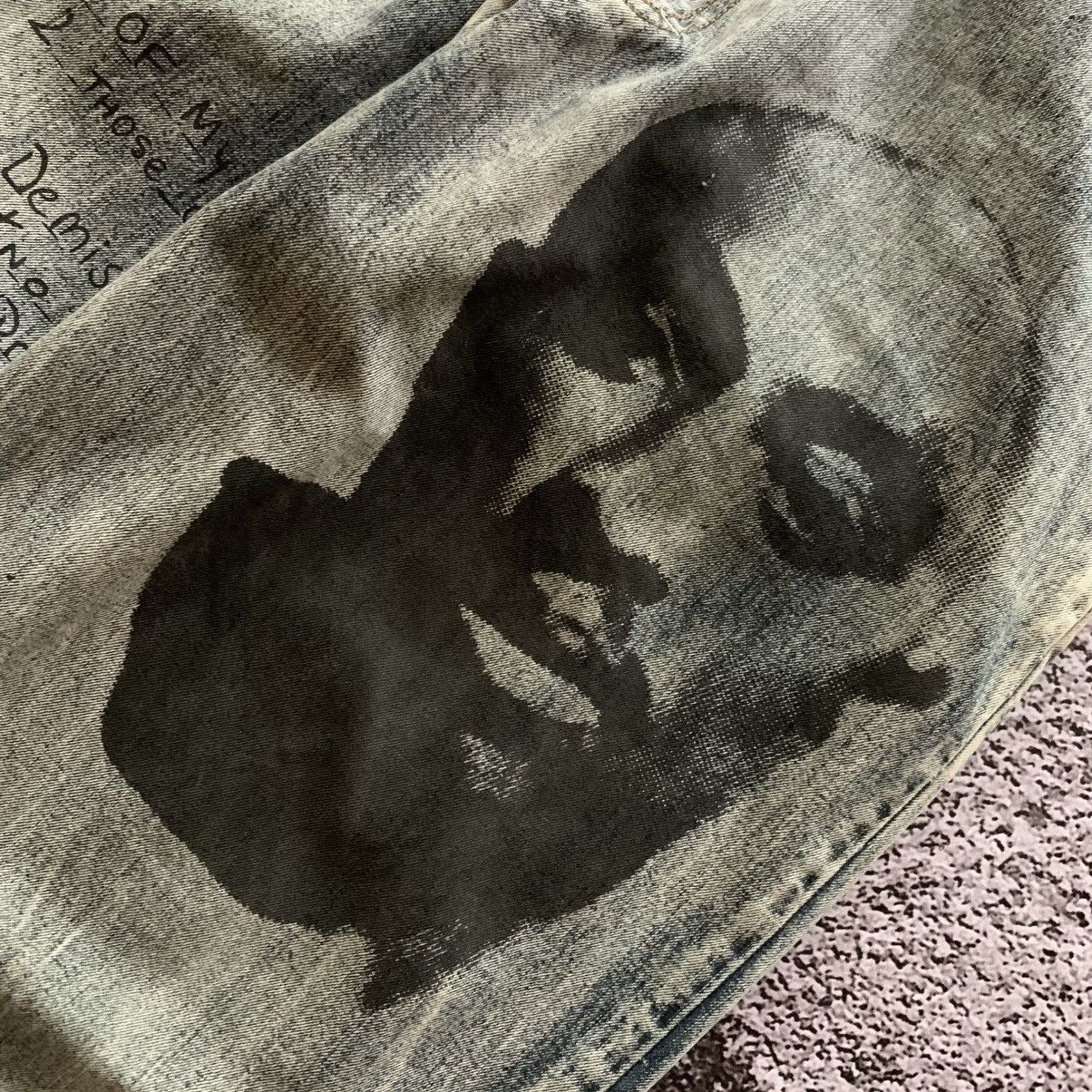 Makaveli Y2K - Makaveli Tupac Shakur Denim Baggy Pants Size US 34 / EU 50 - 4 Thumbnail