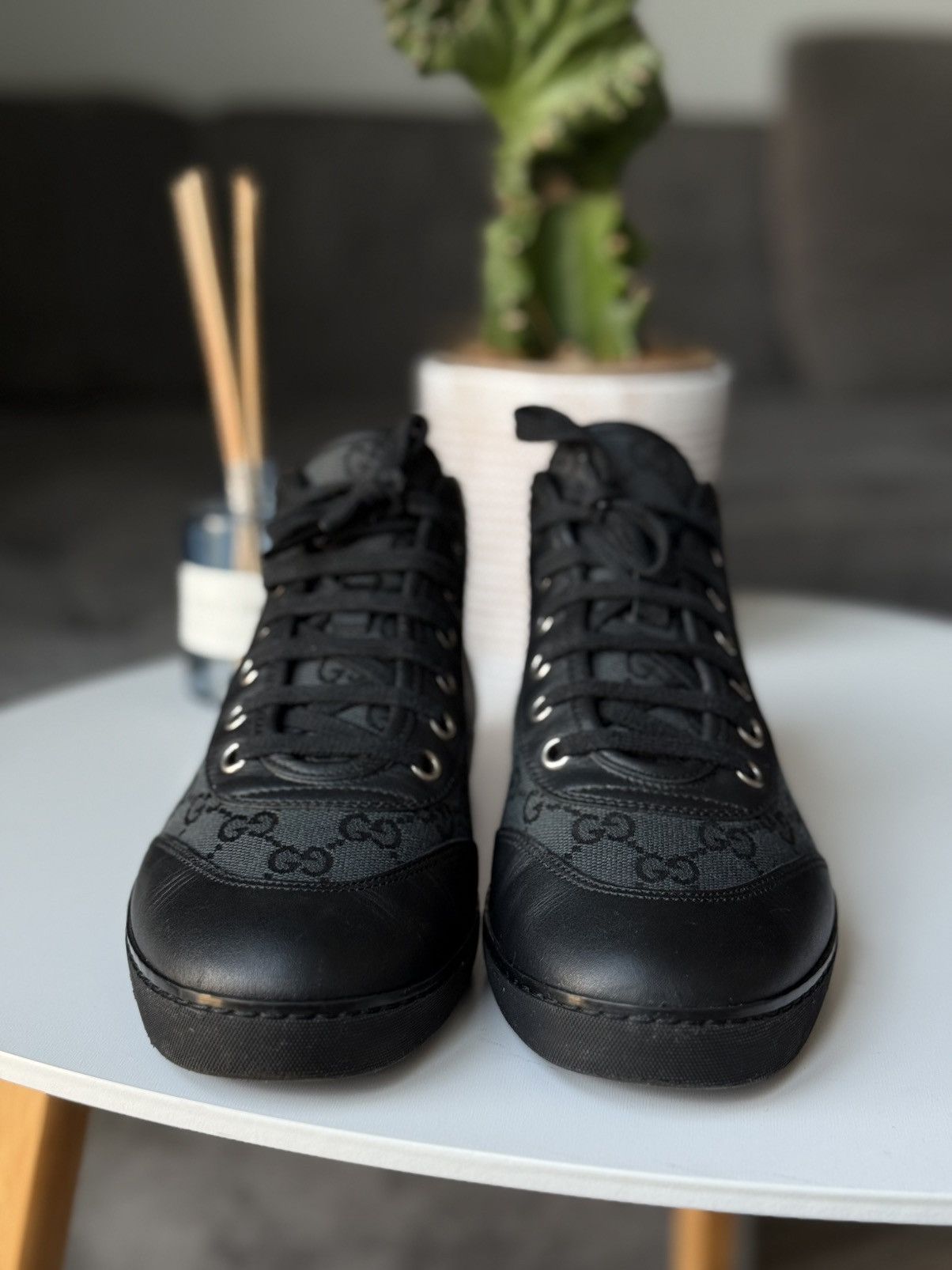 Gucci Gucci GG Monogram Sneaker High-Top Wmns Size US 8.5 / IT 38.5 - 4 Thumbnail