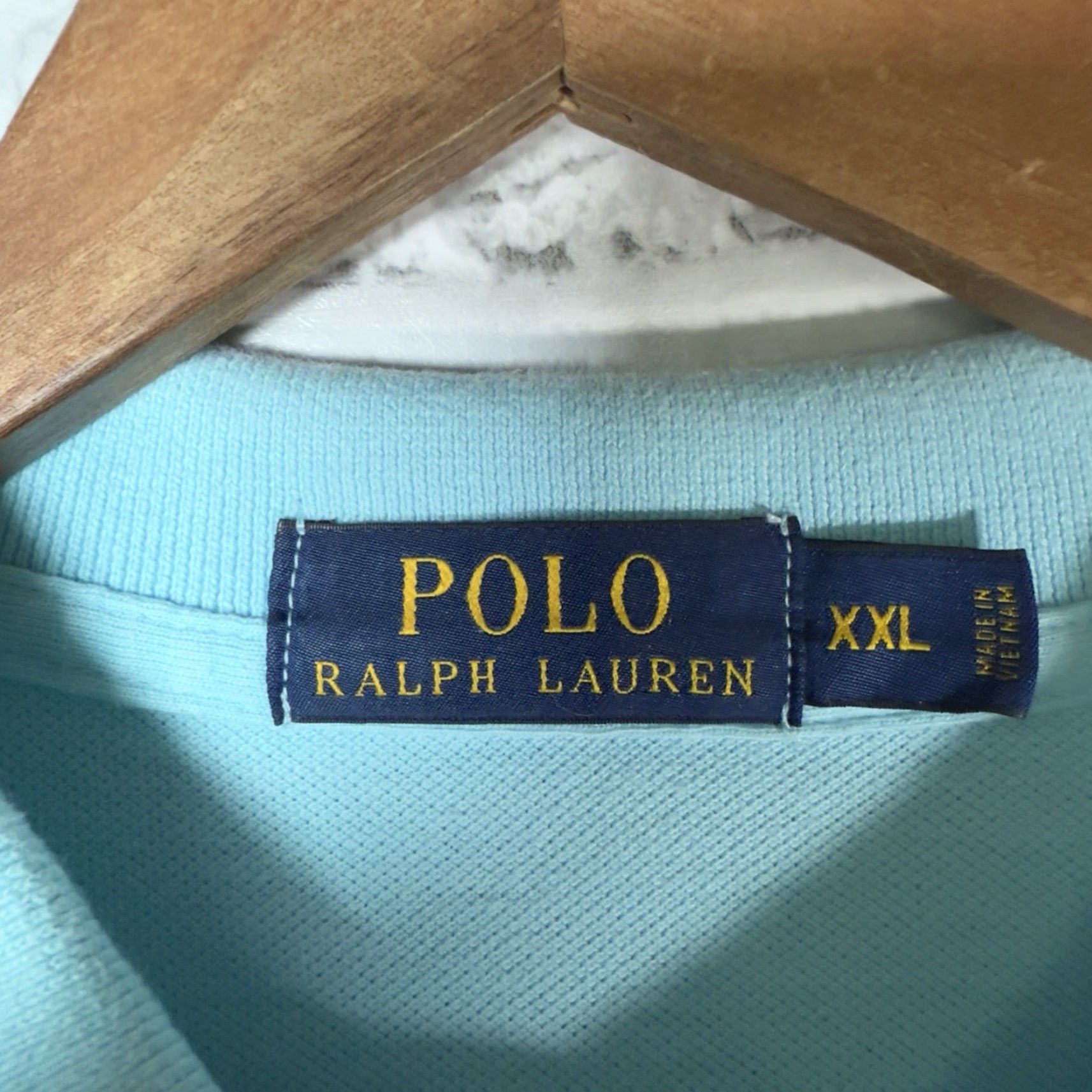 Ralph Lauren VINTAGE Ralph Lauren Polo Shirt Men XXL Blue Regular Fit 90s Classic Size US XXL / EU 58 / 5 - 4 Thumbnail