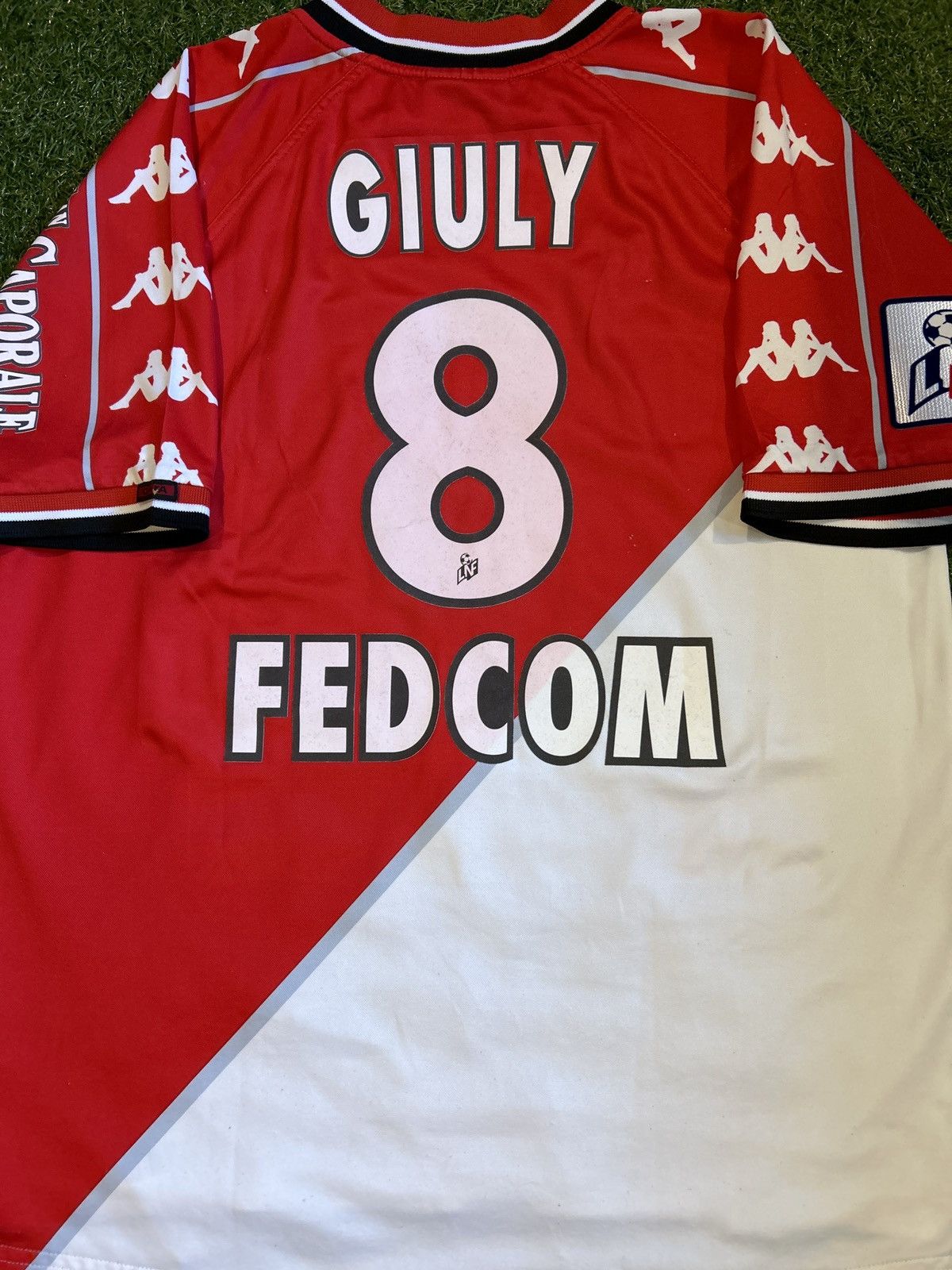 Kappa 99/00 AS Monaco Giuly Home Shirt Size US XL / EU 56 / 4 - 1 Thumbnail