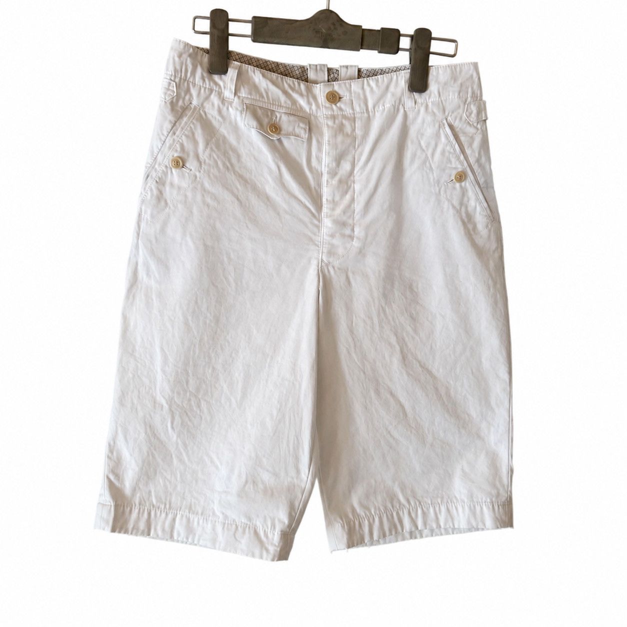 Junya Watanabe Comme des Garcons MAN x Junya Watanabe White 5-Pocket Shorts Size US 29 - 1 Thumbnail
