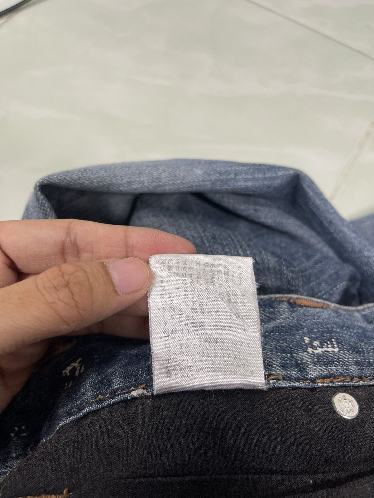 Japanese Brand RIMASTER RIPPED DENIM JEANS Size US 30 / EU 46 - 20 Thumbnail