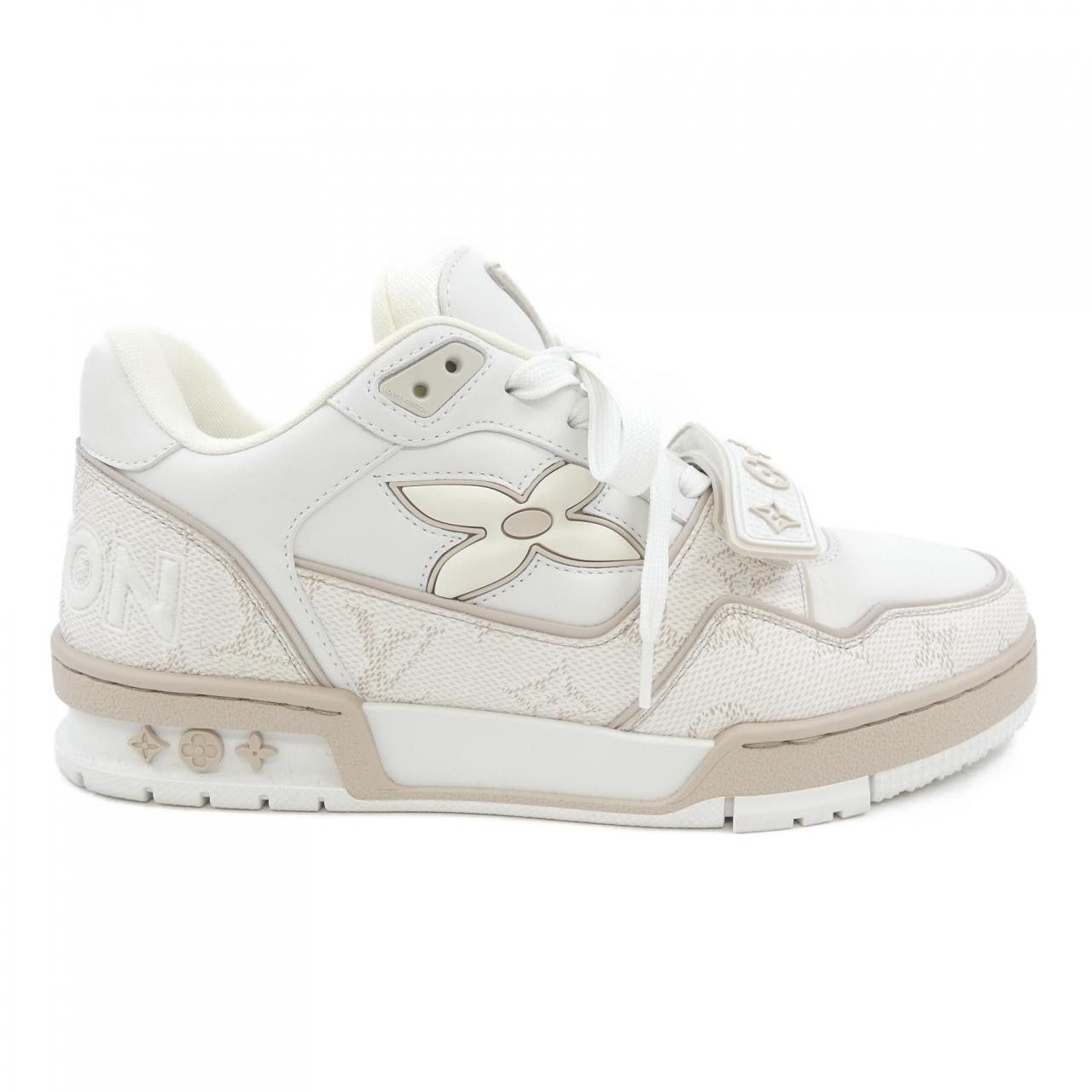 Louis Vuitton Louis Vuitton LV Trainer Monogram Calf Leather Sneakers Leather Shoes LVトレイナー DUTY FREE for USA
