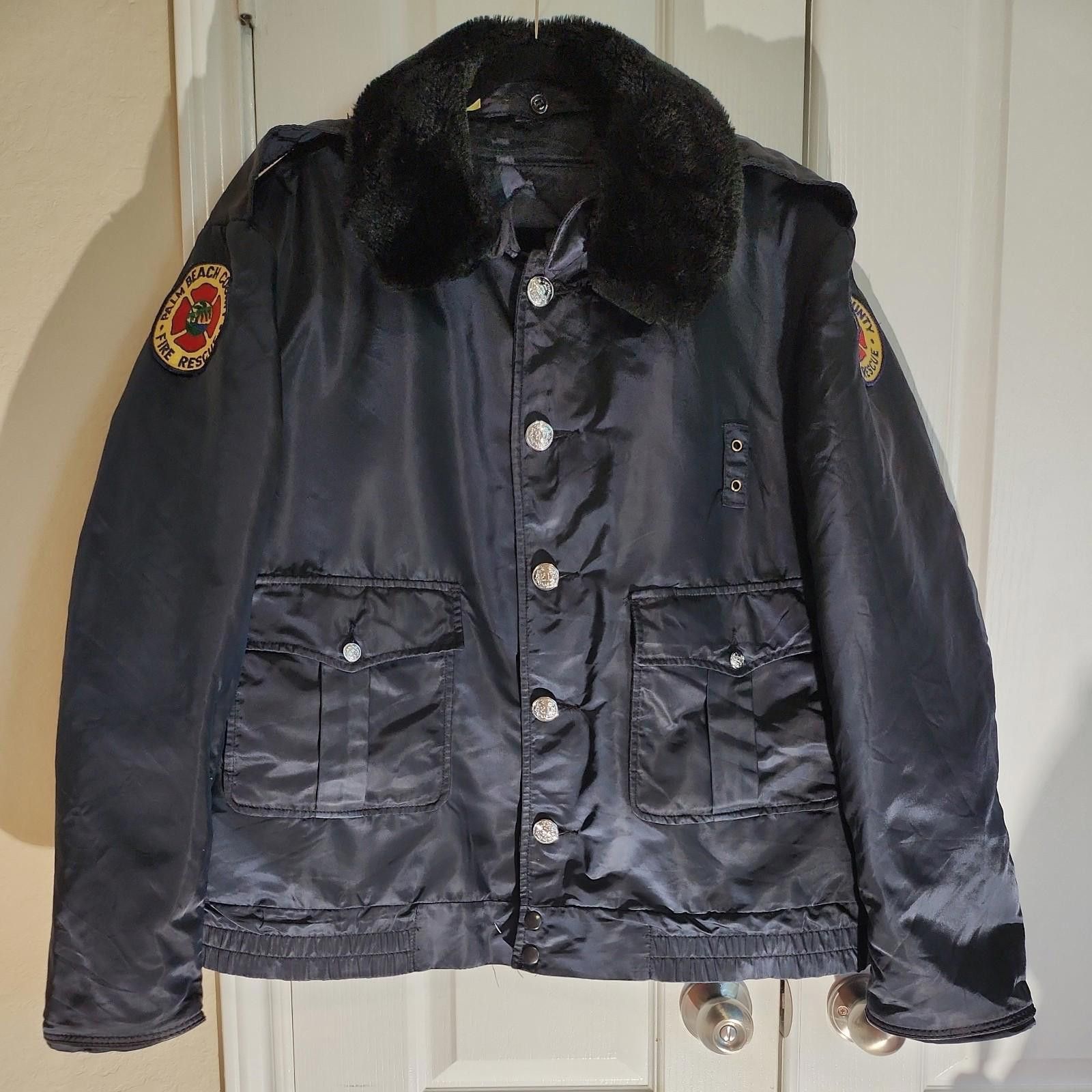 Eddie Bauer Ceiling Zero BLAUER Zip Buttons Fire Jacket Navy Sz 48 L Size US M / EU 48-50 / 2 - 2 Thumbnail