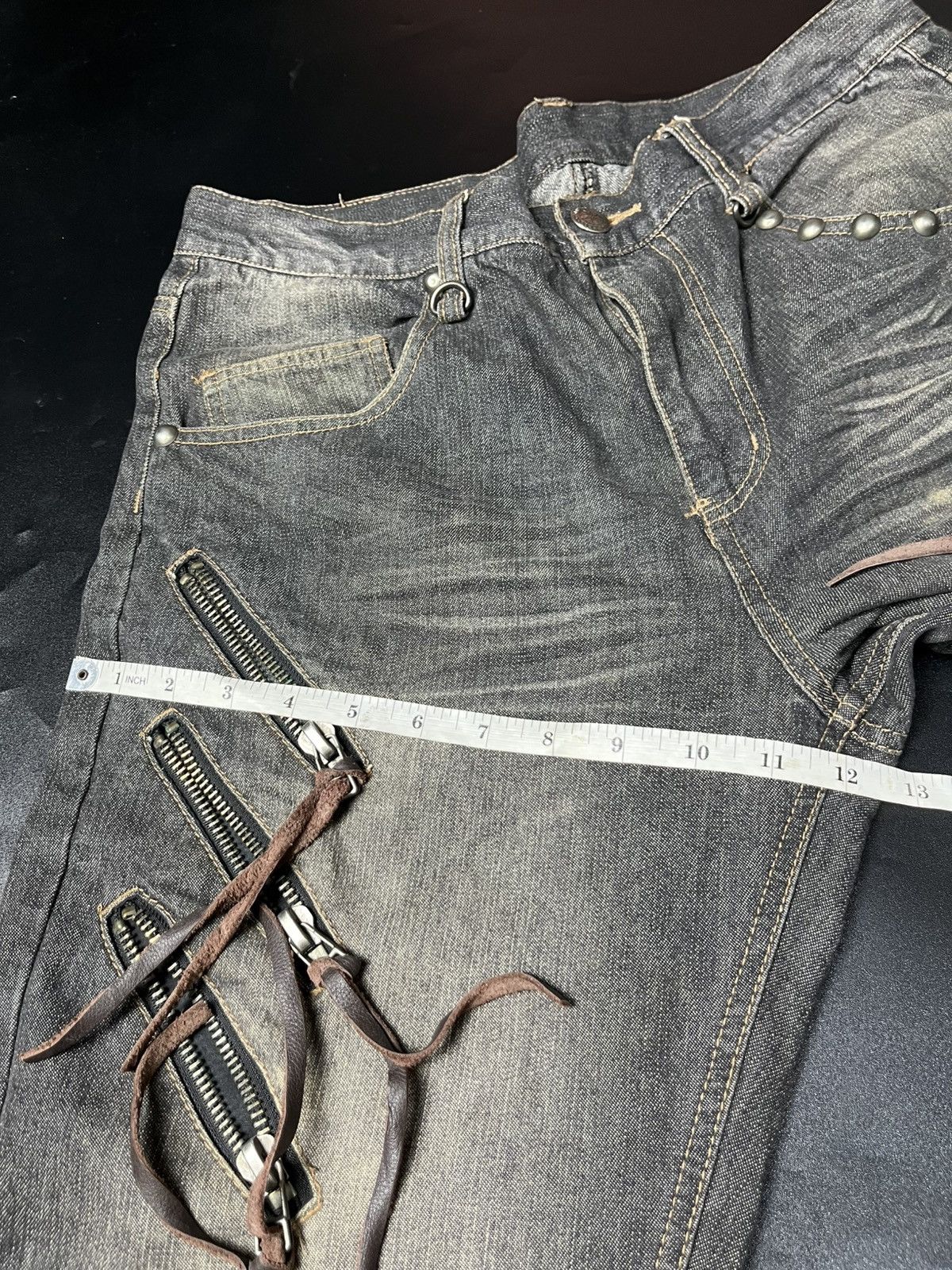 If Six Was Nine × Japanese Brand × Le Grande Bleu (L.G.B.) Japanese Gimmick Zipper Bondage Jeans by premium vintage Size US 31 - 13 Thumbnail