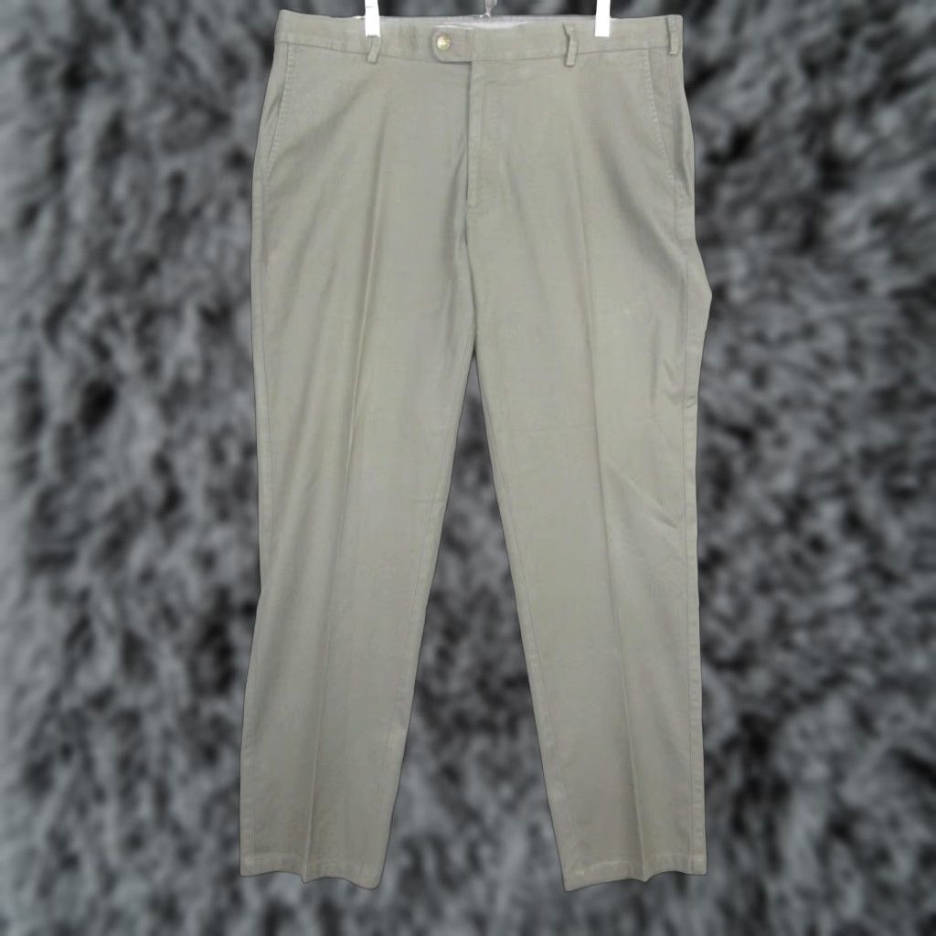 Peter Millar Peter Millar Pants Mens 38x32 Green Chino Twill Straight Leg Stretch Golf Casual Size US 38 / EU 54 - 1 Thumbnail