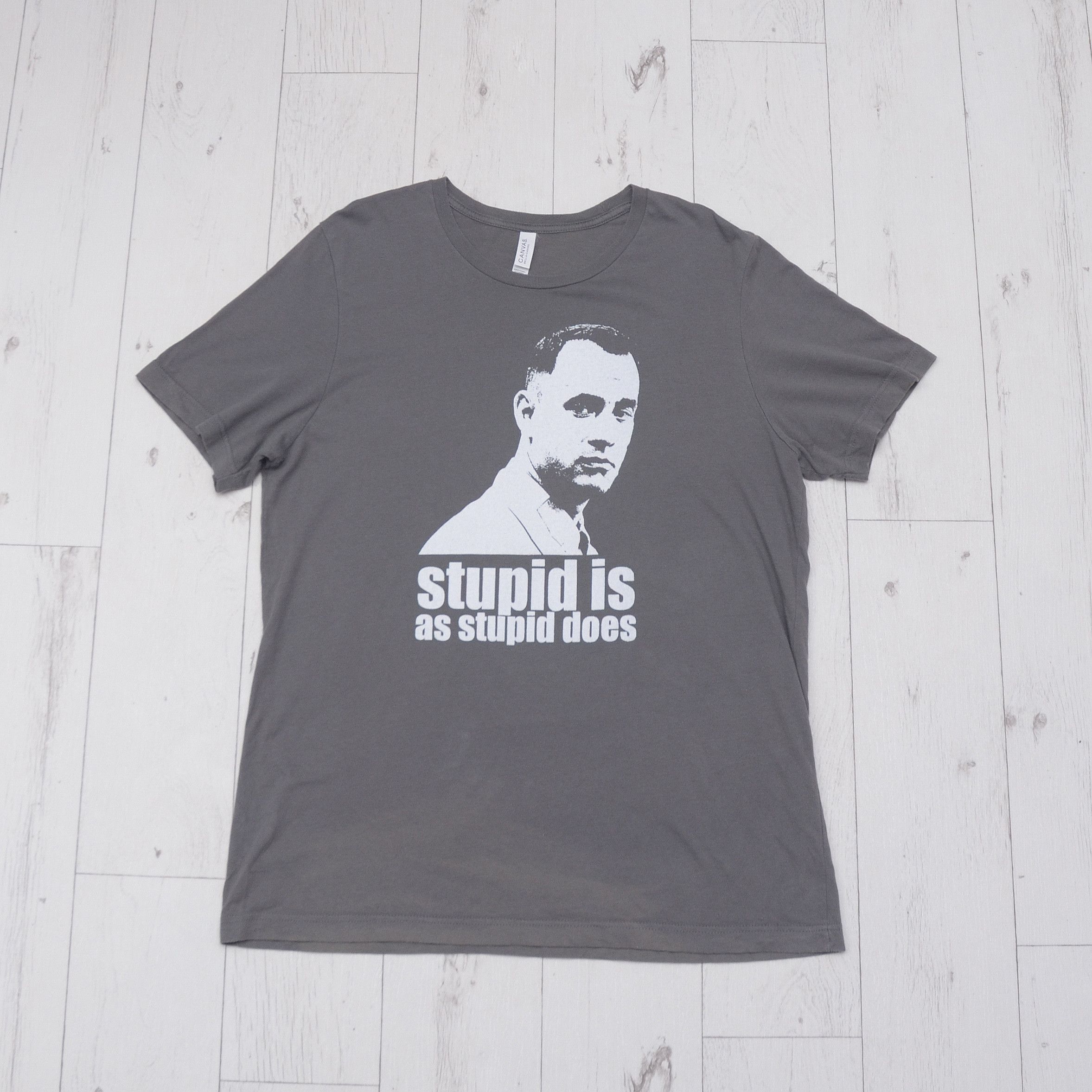 Vintage 90s Forrest Gump Stupid Is As Stupid Does Tee Y2K Size US L / EU 52-54 / 3 - 1 Thumbnail