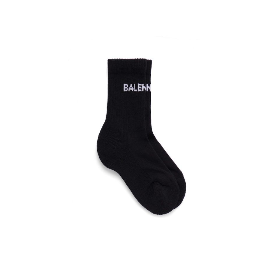 Balenciaga o1la1rc1a0226 Size: KIDS 8 / Tennis Socks In Black Size ONE SIZE - 1 Thumbnail