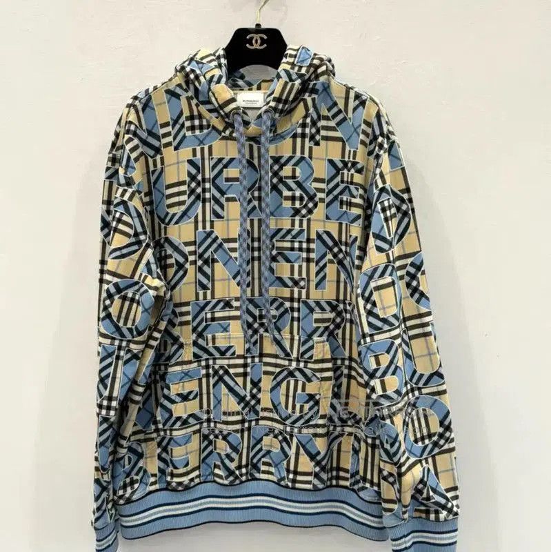 Burberry Burberry Men's Light Blue Cotton Hoodie. Size US S / EU 44-46 / 1 - 1 Thumbnail