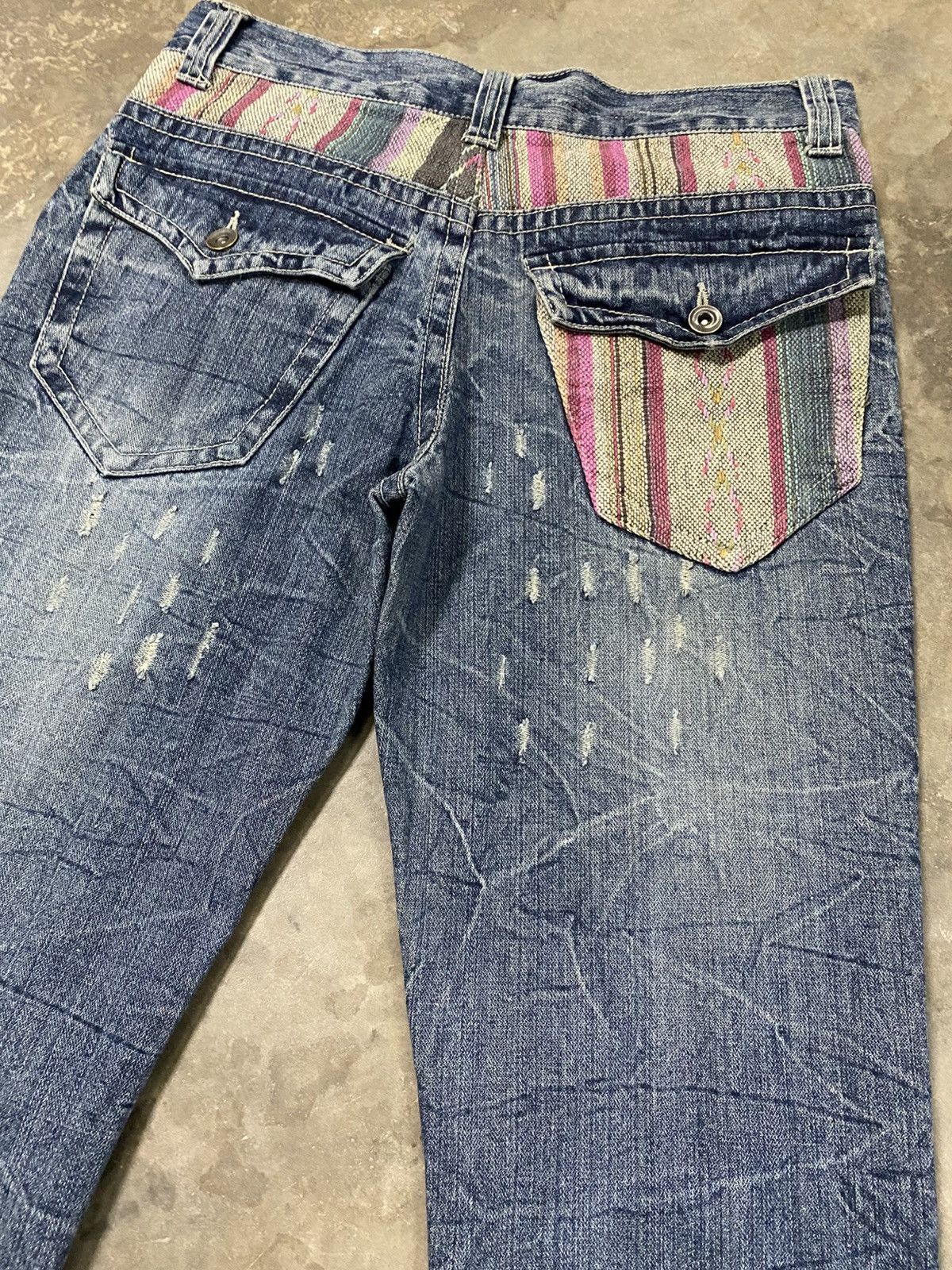 Hysteric Glamour × If Only Was True × Tornado Mart Flare Jeans Jungle Storm Claws Distressed act191 Size US 30 / EU 46 - 2 Thumbnail