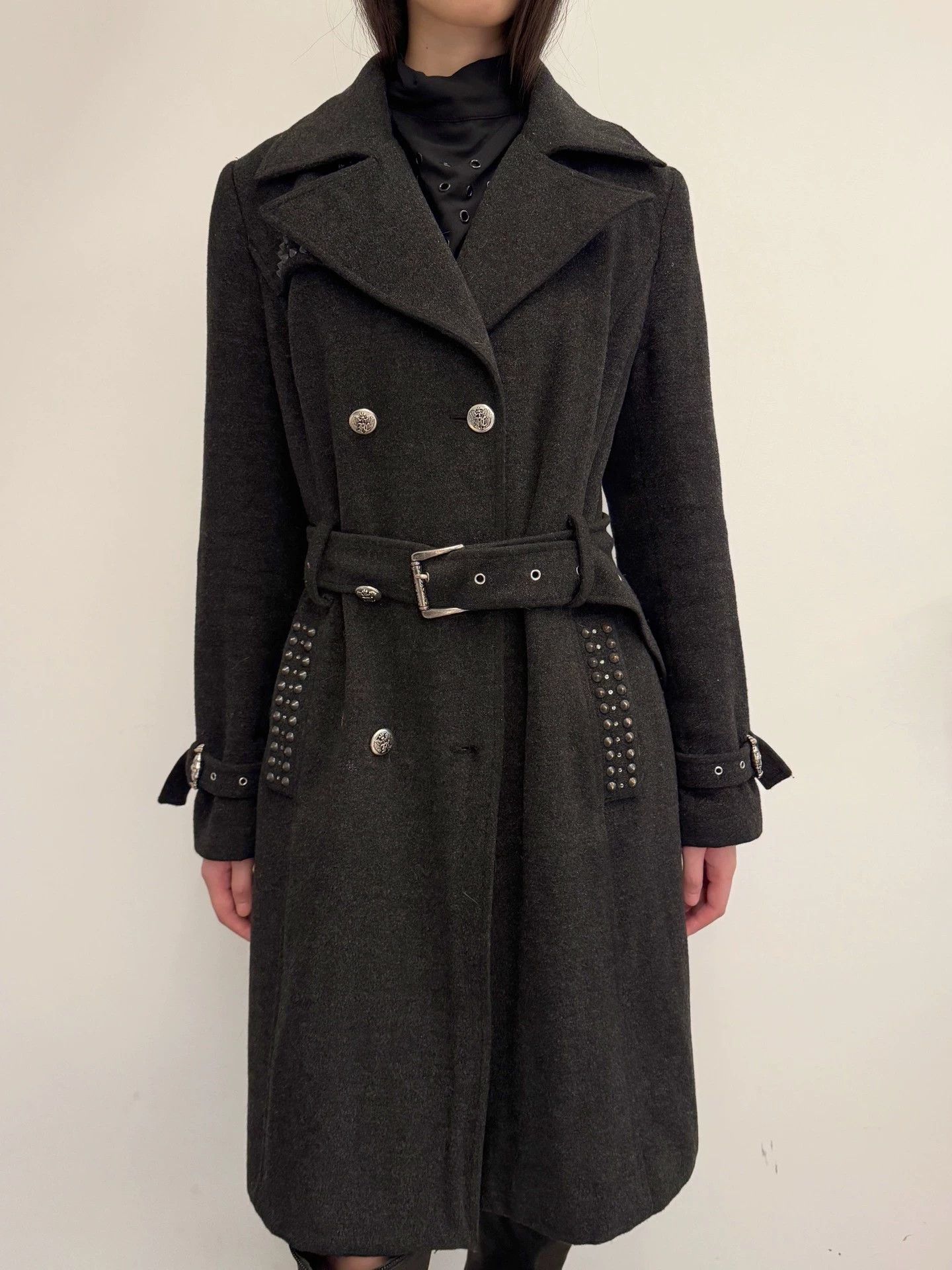 Other VintageBritishBrandWoolRivetedWaist-tiedCoatM Size M / US 6-8 / IT 42-44 - 5 Thumbnail