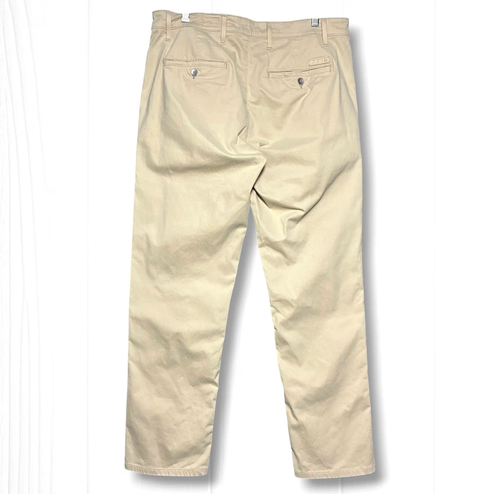 Vintage AG Adriano Goldschmied Marshall Slim Trouser Chino Pants Mens 36x34 Tan Size US 36 / EU 52 - 2 Thumbnail