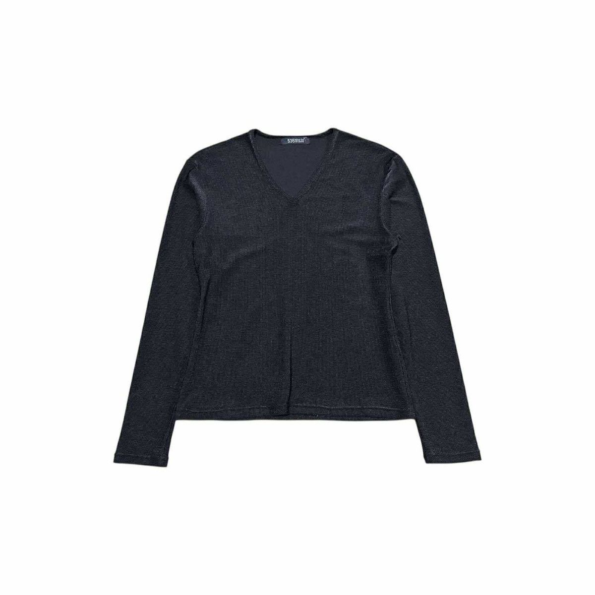 5351 POUR LES HOMMES 🔥Y2K 5351 Pour Les Femmes Mesh Sheer V-Neck Ls Shirt Size US XS / EU 42 / 0 - 1 Thumbnail