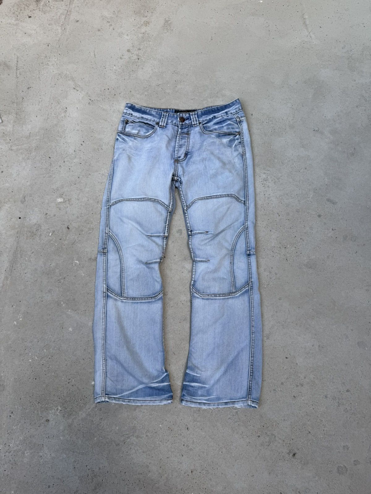 Vintage fishbone double knee flare