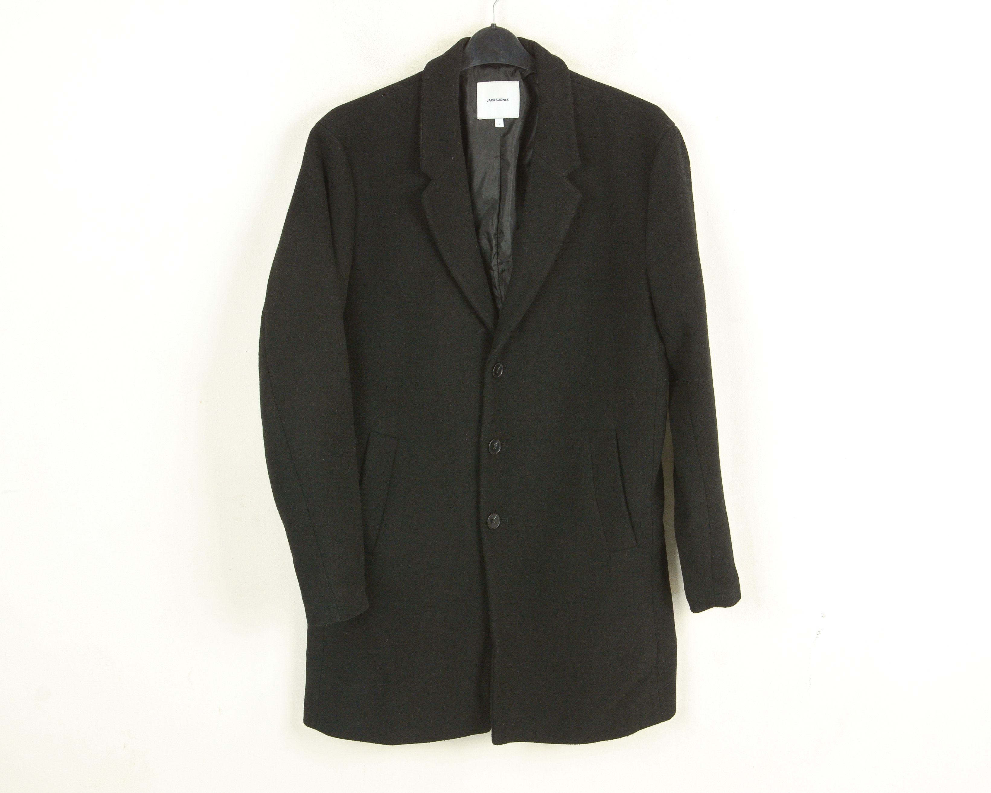 Jack Jones Morten Mens Wool Coat L Jacket Classic Overcoat Formal Mac Grailed