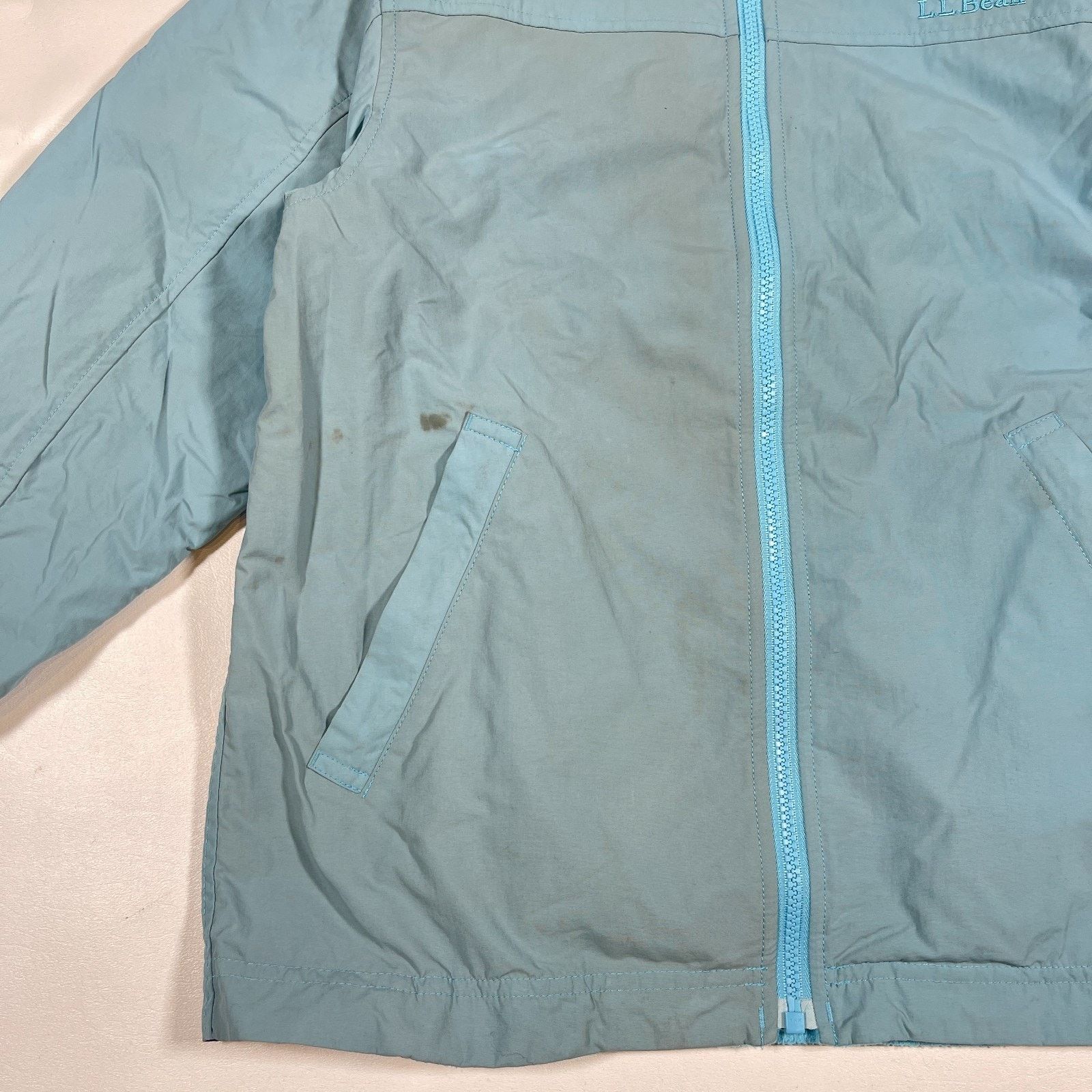 L.L. Bean LL Bean Blue Reversible Fleece Jacket Size Youth Medium Size M / US 6-8 / IT 42-44 - 2 Thumbnail
