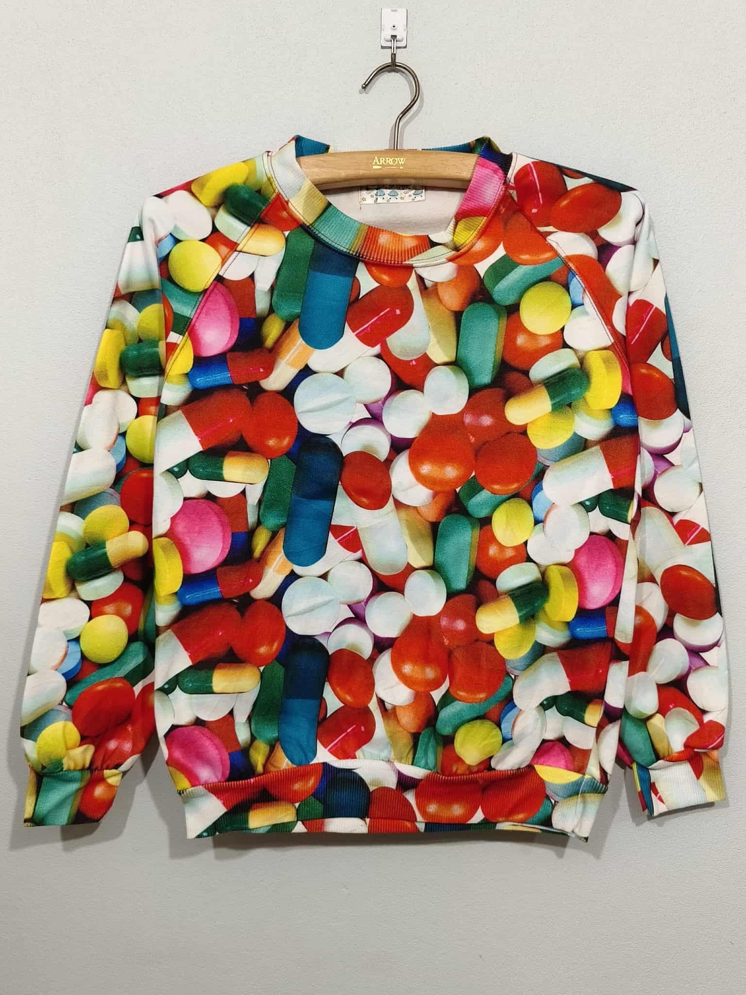 Vintage VTG.Drug Print Sweatshirts Size M / US 6-8 / IT 42-44 - 1 Thumbnail