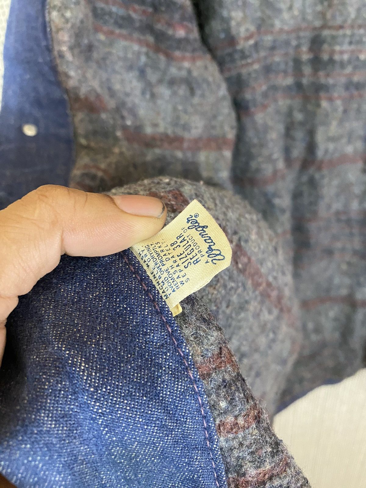 Vintage × Wrangler Vintage 70s wrangler chore jacket inside blanket Size US L / EU 52-54 / 3 - 9 Thumbnail