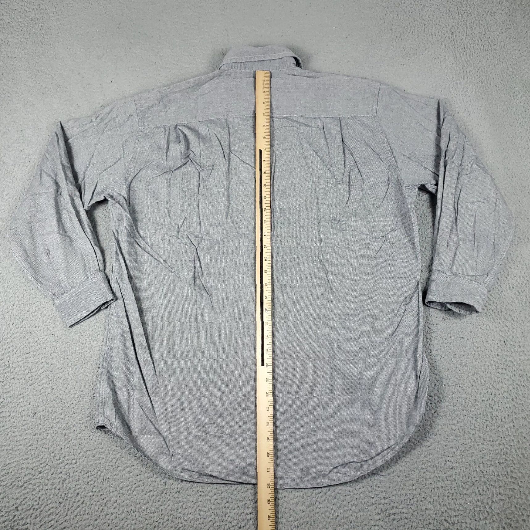 Nautica Nautica Dress Shirt Mens Size 16 Gray Button Up Long Sleeve Classic Business Casual Formal 100% Cotton Men's Shirt Size 42R - 3 Thumbnail