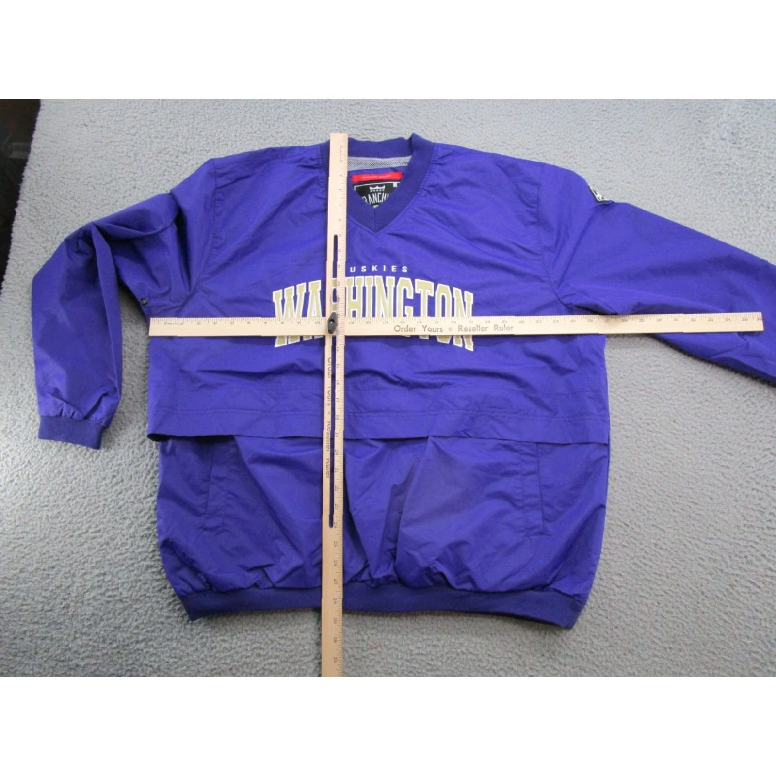 Vintage Franchise Club Jacket Men XL Purple Washington University Huskies V Neck Windbreaker Mens Size US XL / EU 56 / 4 - 6 Thumbnail