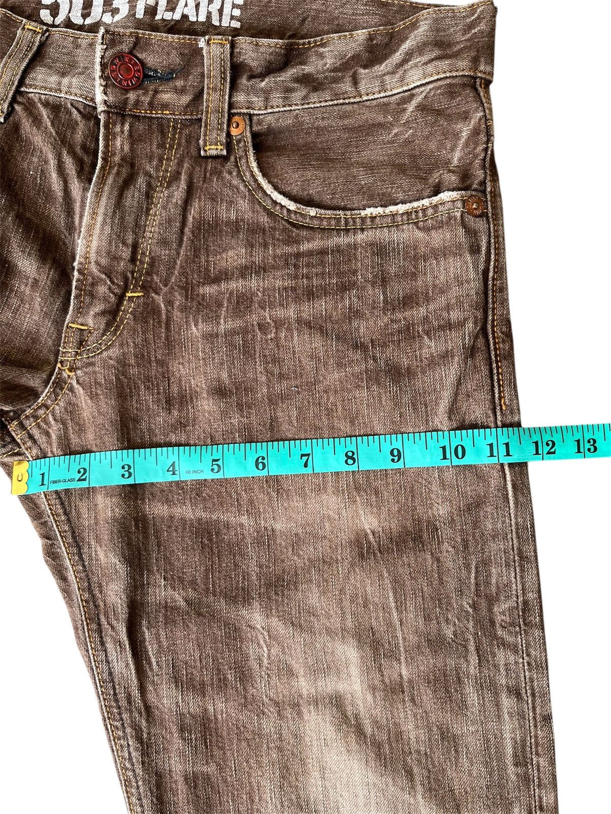 Edwin EDWIN 503 FLARE Honeycombs Patterns Flared Jeans Size US 32 / EU 48 - 22 Thumbnail