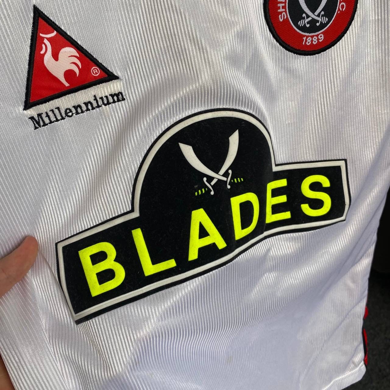 Le Coq Sportif × Vintage Vintage Le Coq Sportif Sheffield United 1996 soccer jersey Size US S / EU 44-46 / 1 - 8 Thumbnail