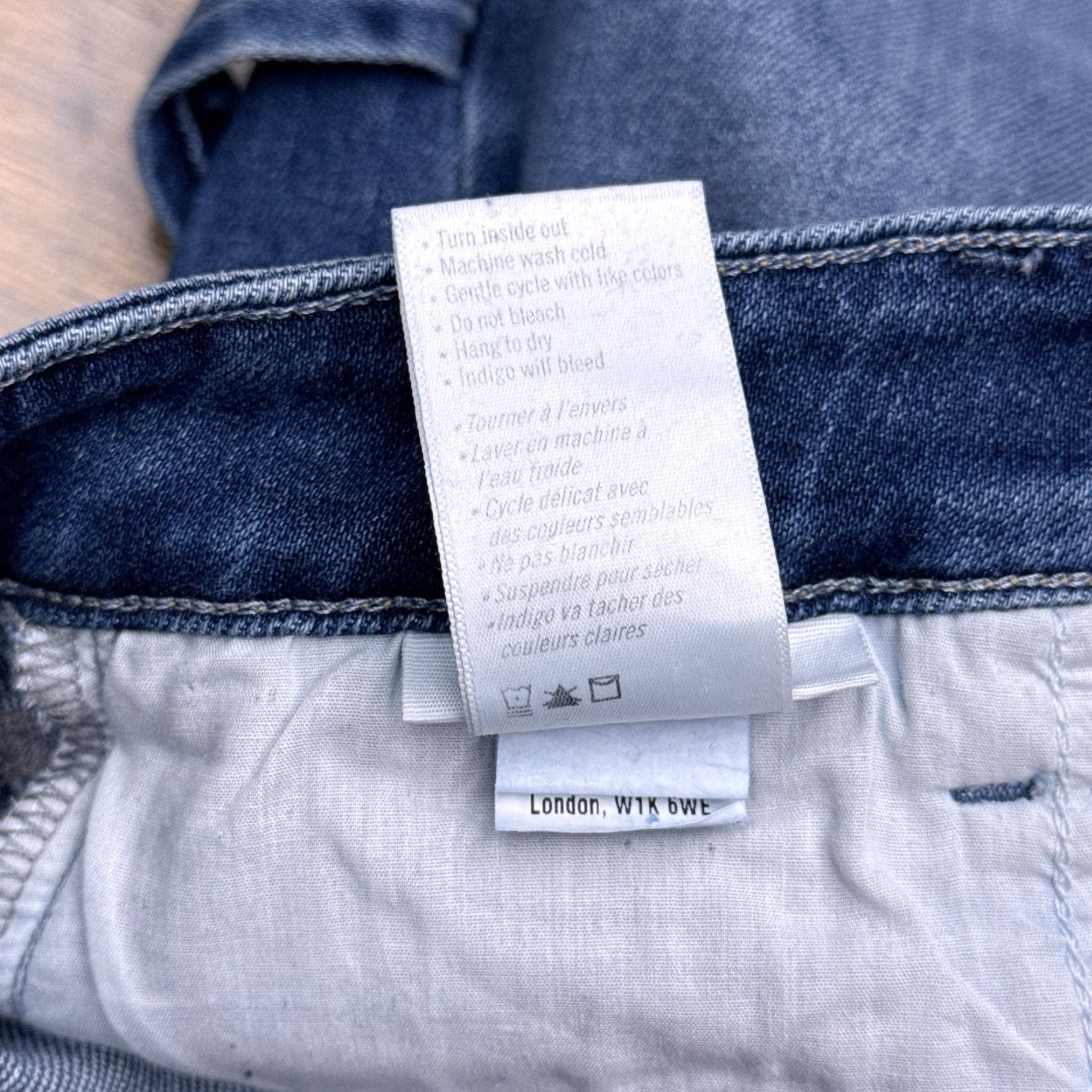 Paige Paige Womens Jeans Wide-Leg 28 Distressed Stretch Denim Blue 5-Pocket Logo High Rise Size 28" / US 6 / IT 42 - 6 Thumbnail