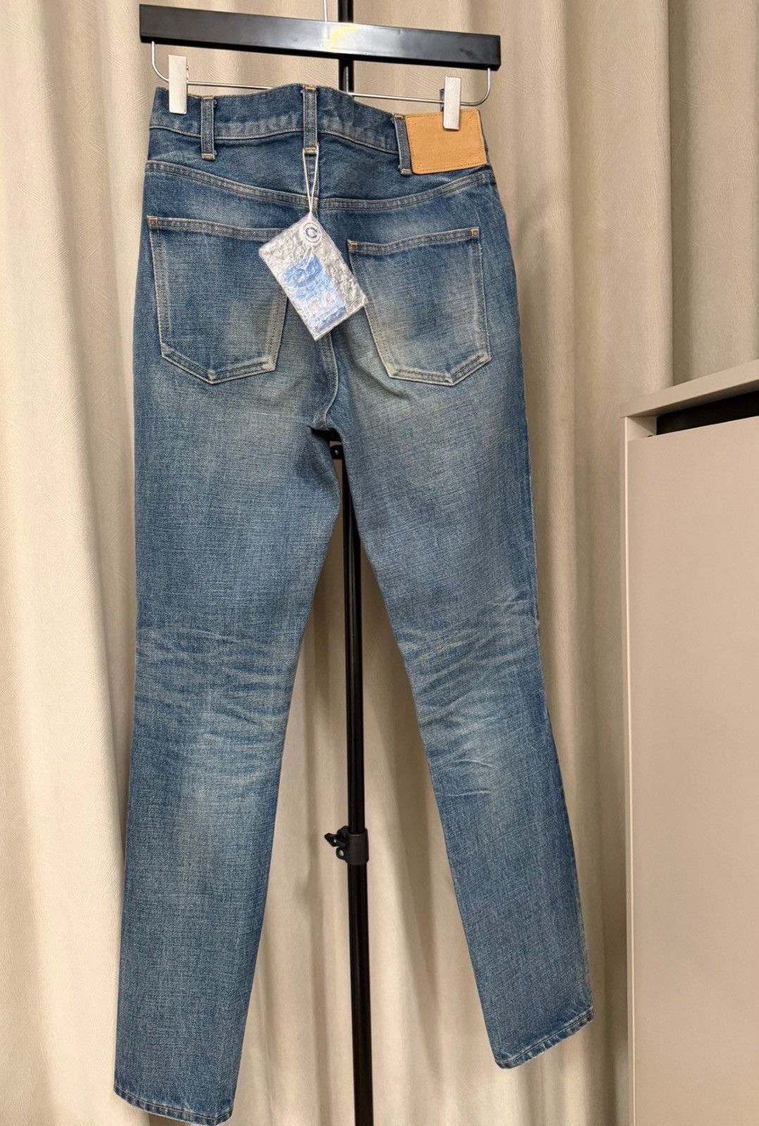 Celine CELINE 24SS W_SL_003 Washed Slim Straight Blue Jeans Size US 27 - 2 Thumbnail