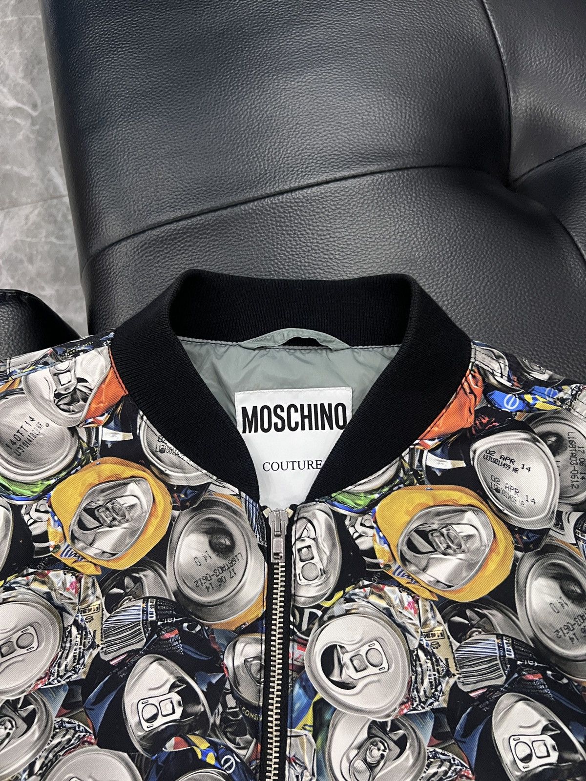 Moschino Moschino by Jeremy Scott All-Over Soda Can Bomber Jacket Size US M / EU 48-50 / 2 - 4 Thumbnail