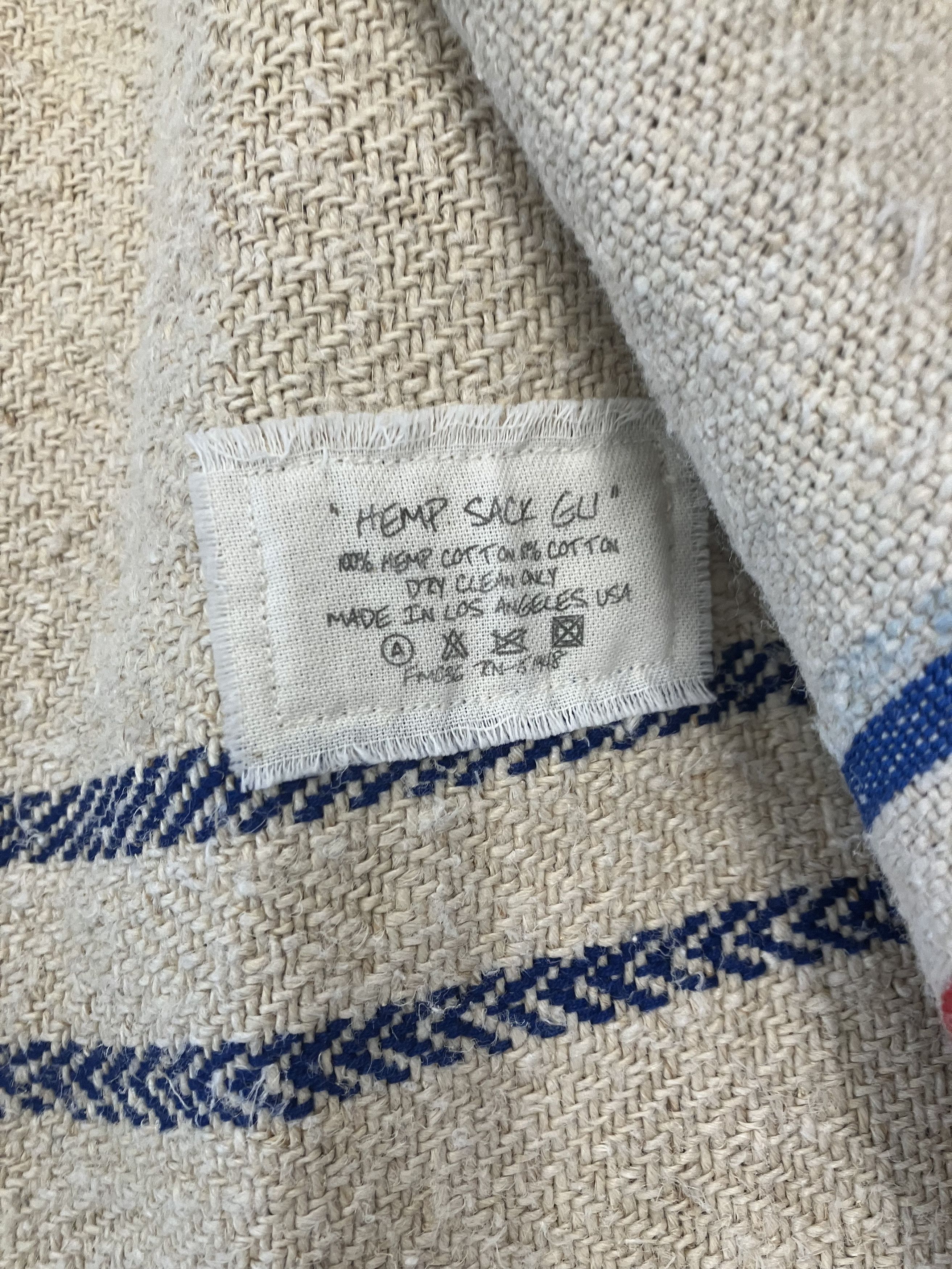 Greg Lauren $1725 NWT Greg Lauren Ivory Hemp Sack GL1 Size US S / EU 44-46 / 1 - 7 Thumbnail