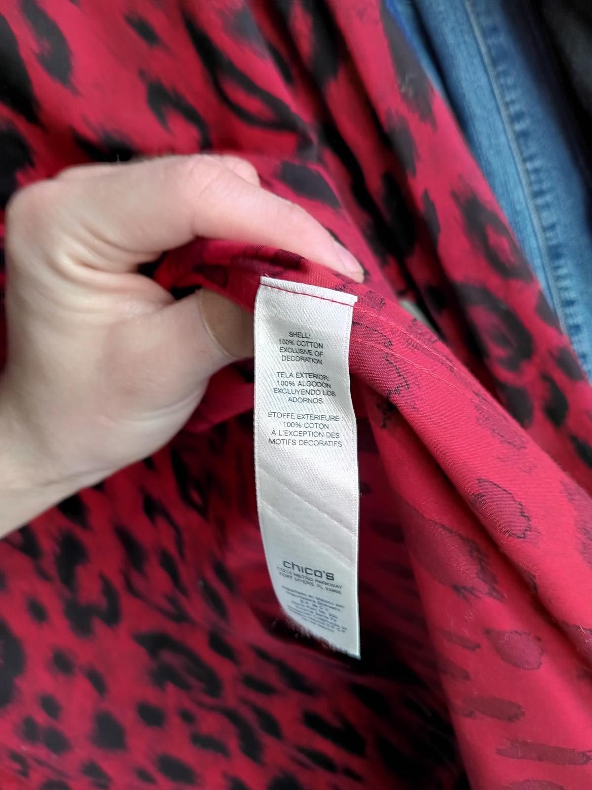 Chicos Chico's Leopard Print Button-Up Shirt Size S / US 4 / IT 40 - 4 Thumbnail