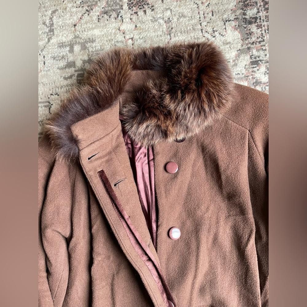 The Trilogy Tapes Vintage Trilogi by super fashions 90s wool brown trenchcoat Size M / US 6-8 / IT 42-44 - 3 Thumbnail